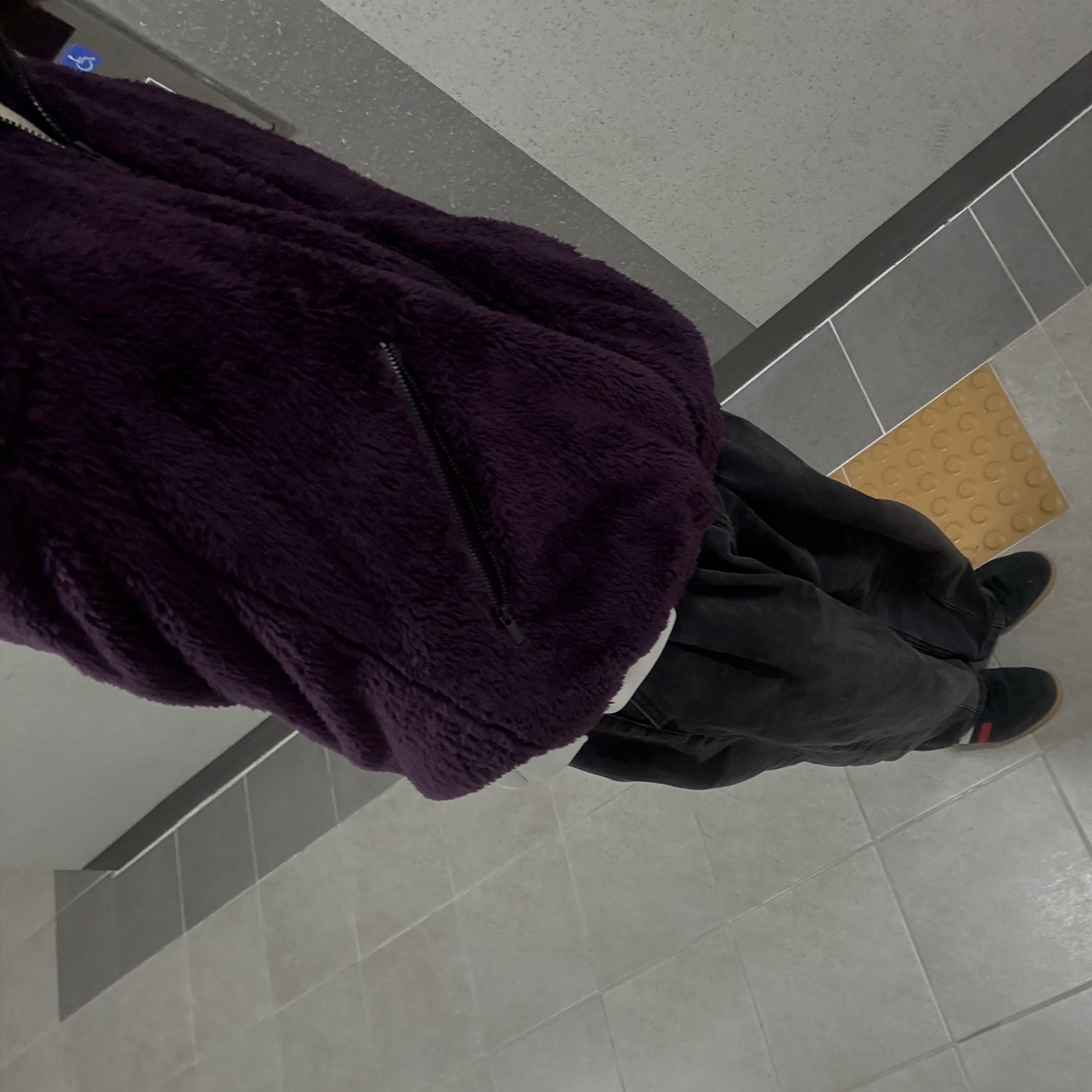 Uniqlo x Needles Fleece Jacket Purple - KR 착용 스타일 - 2