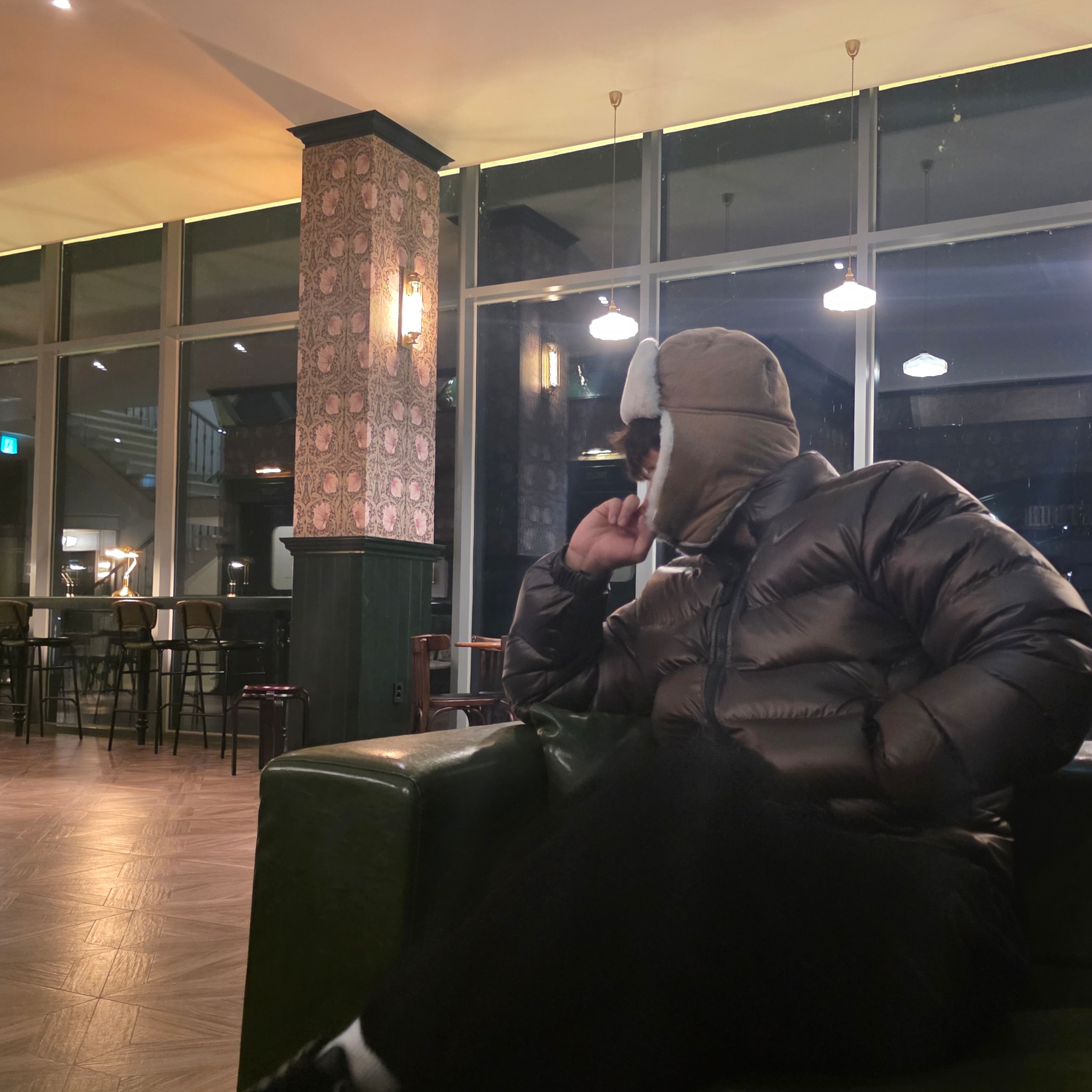 Nike x Drake Nocta Sunset Puffer Jacket Baroque Brown Olive Grey - Asia 착용 스타일 - 1