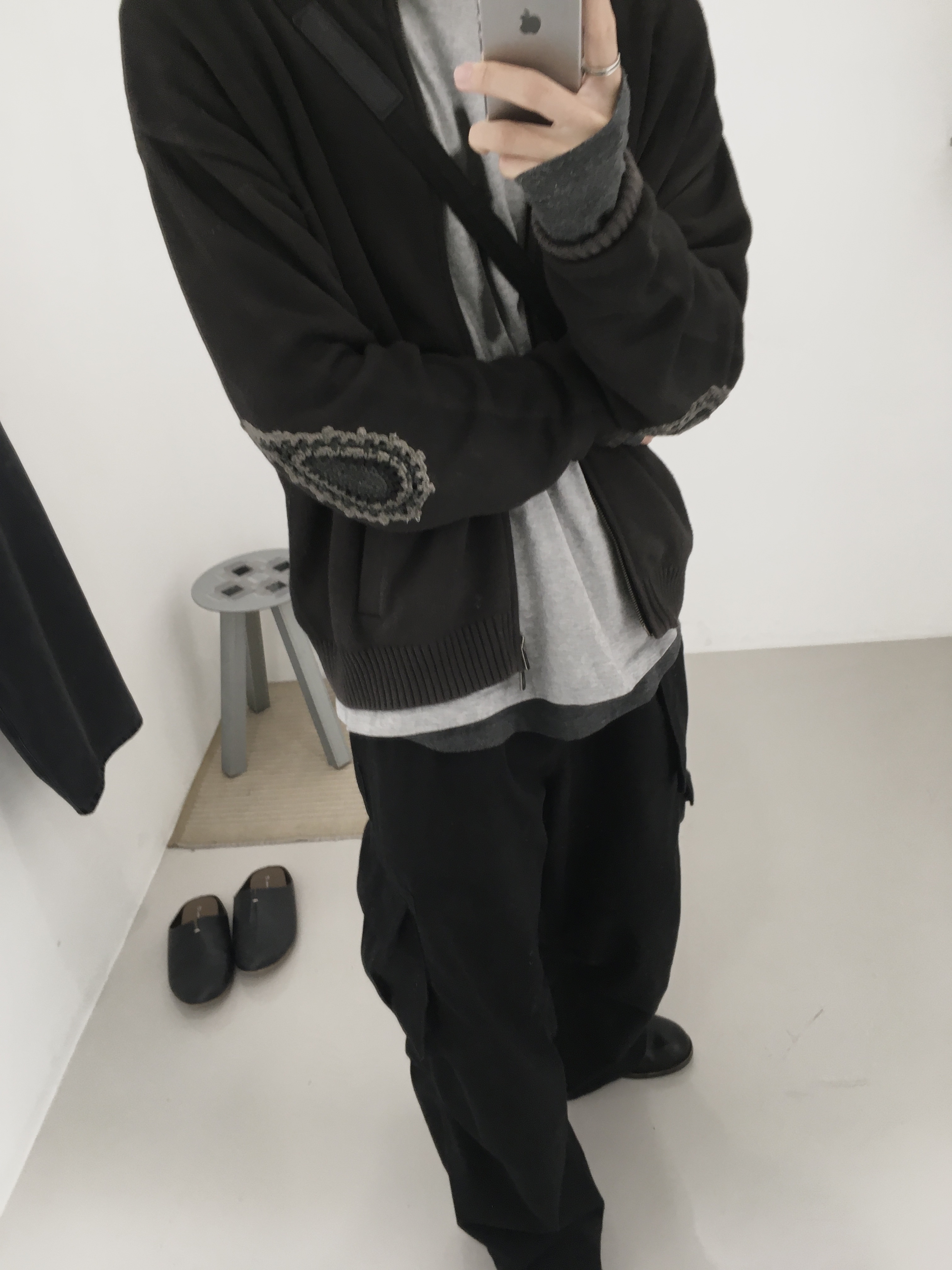 Polyteru Belted Cargo Pants 1.2v Black, [프리오더] Polyteru Derby Shoes Black Brown Sole 착용 스타일 - 2