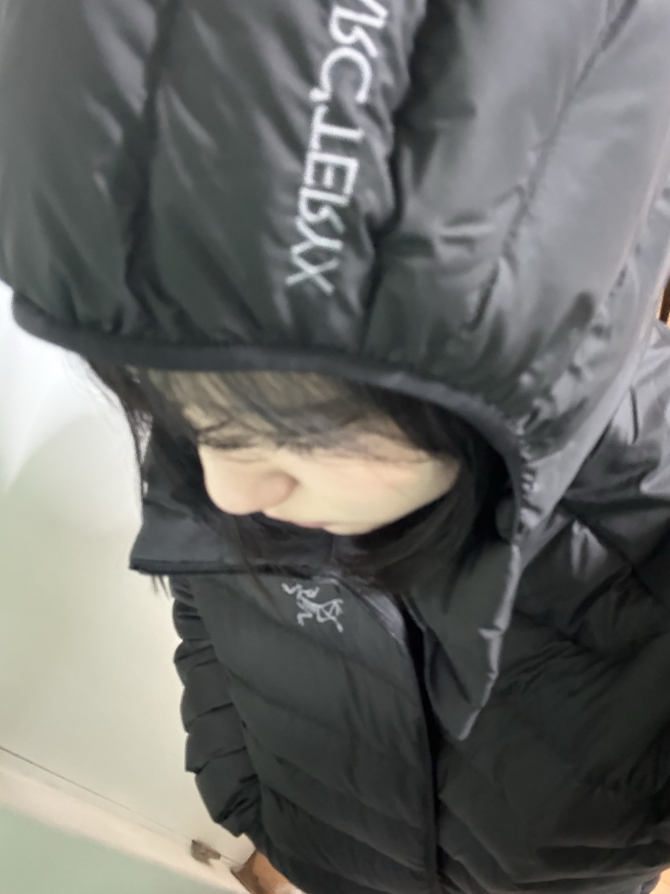 Arc'teryx Cerium Hoody Black 착용 스타일 - 3