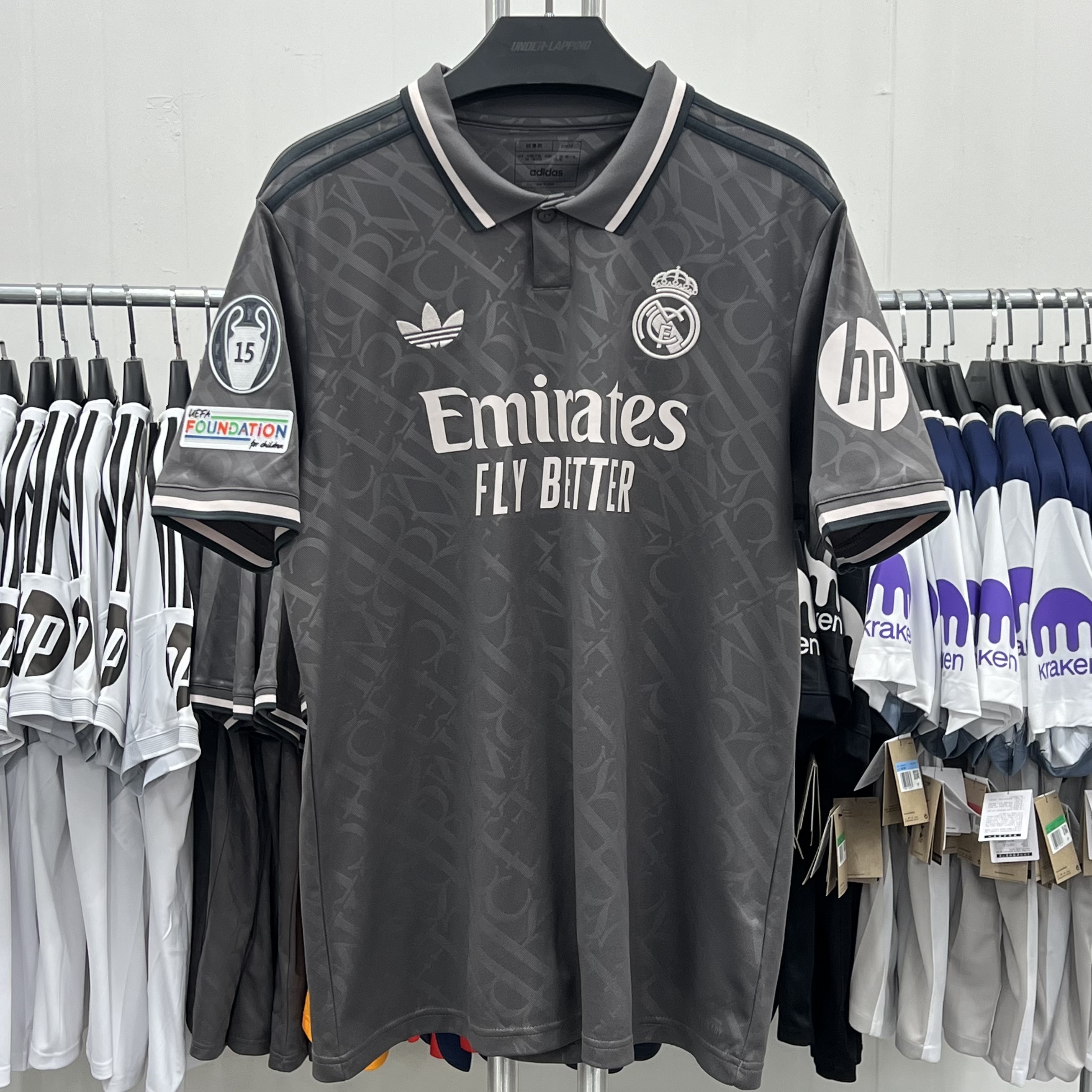 Adidas Real Madrid 2024/25 Home Long Sleeve Jersey White - KR Sizing (Non Marking Ver.), Adidas Real Madrid 2024/25 Home Jersey White - KR Sizing (Non Marking Ver.) 착용 스타일 - 2