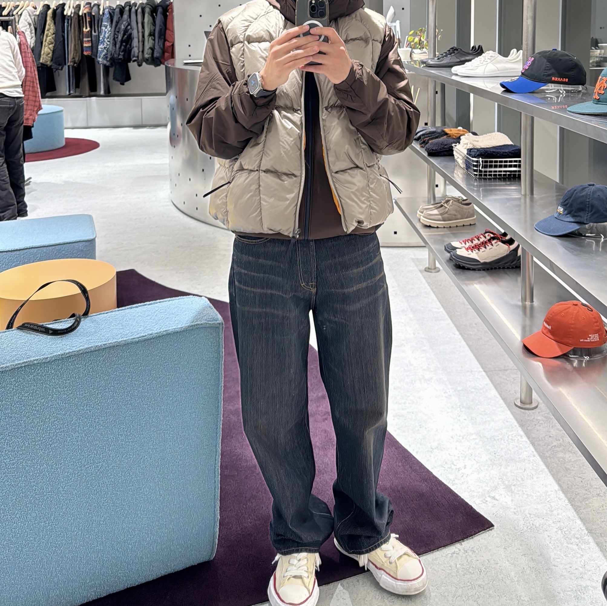 Our Legacy Third Cut Clay Tint Chain Twill 착용 스타일