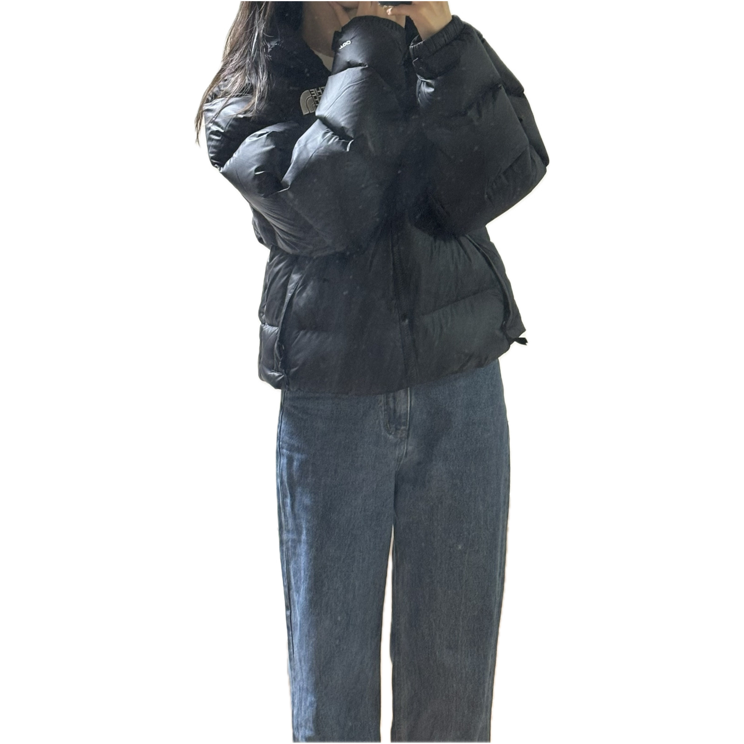The North Face 1996 Retro Nuptse Down Jacket TNF Black 착용 스타일 - 1