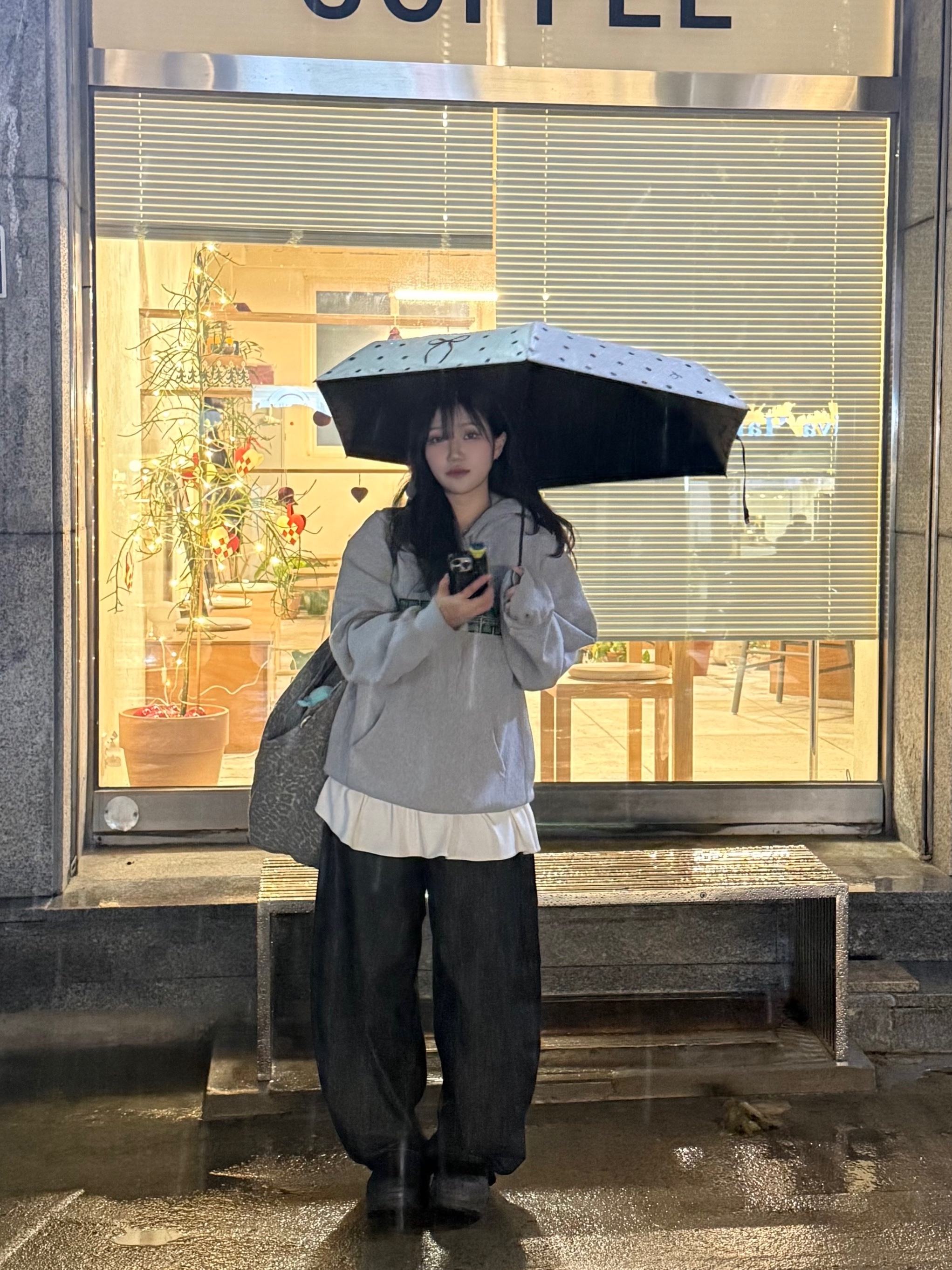Supreme Collegiate Acronym Hooded Sweatshirt Heather Grey - 24FW 착용 스타일 - 1