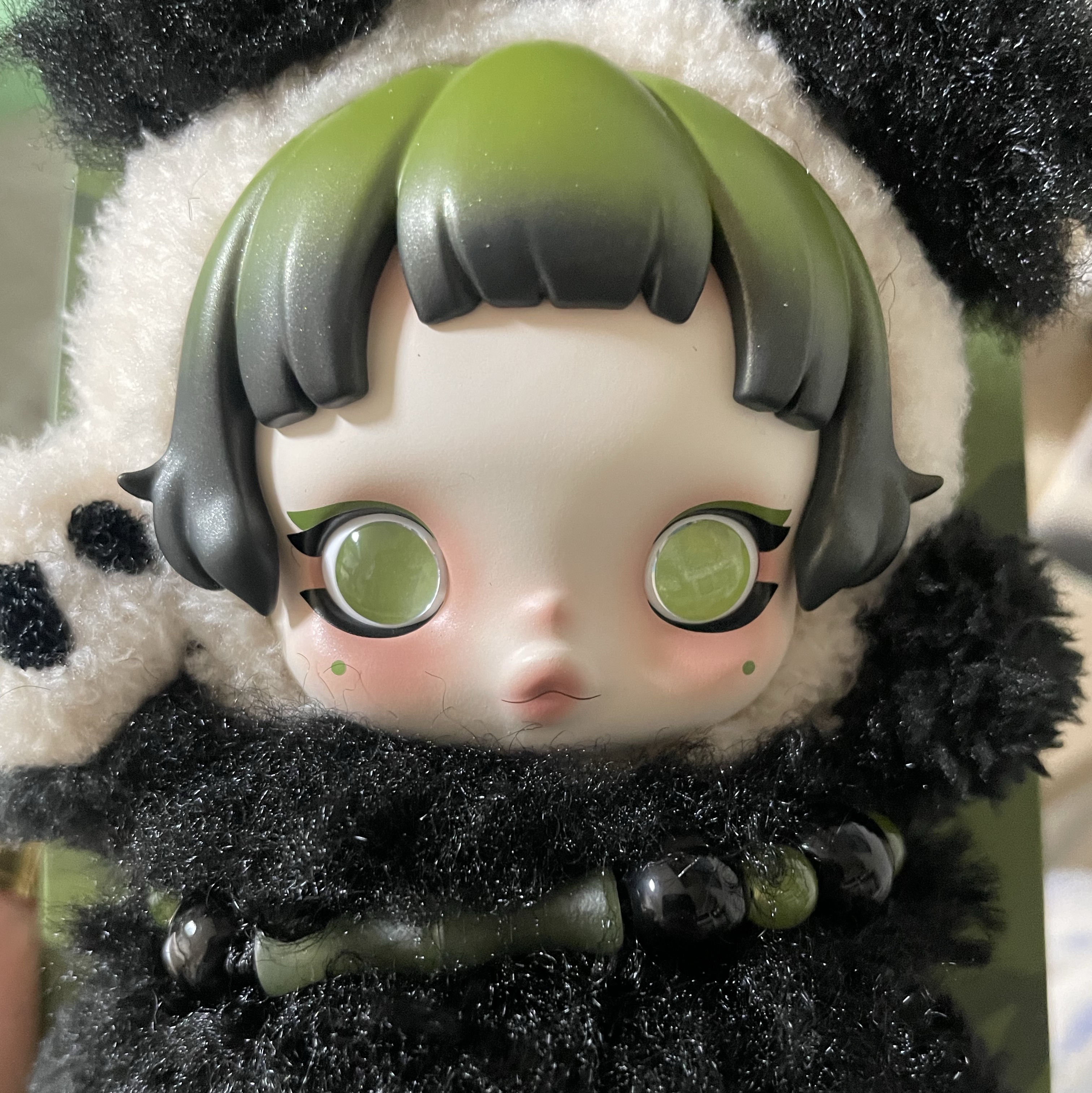 Pop Mart Skullpanda Lazy Panda Plush Doll Pendant 착용 스타일