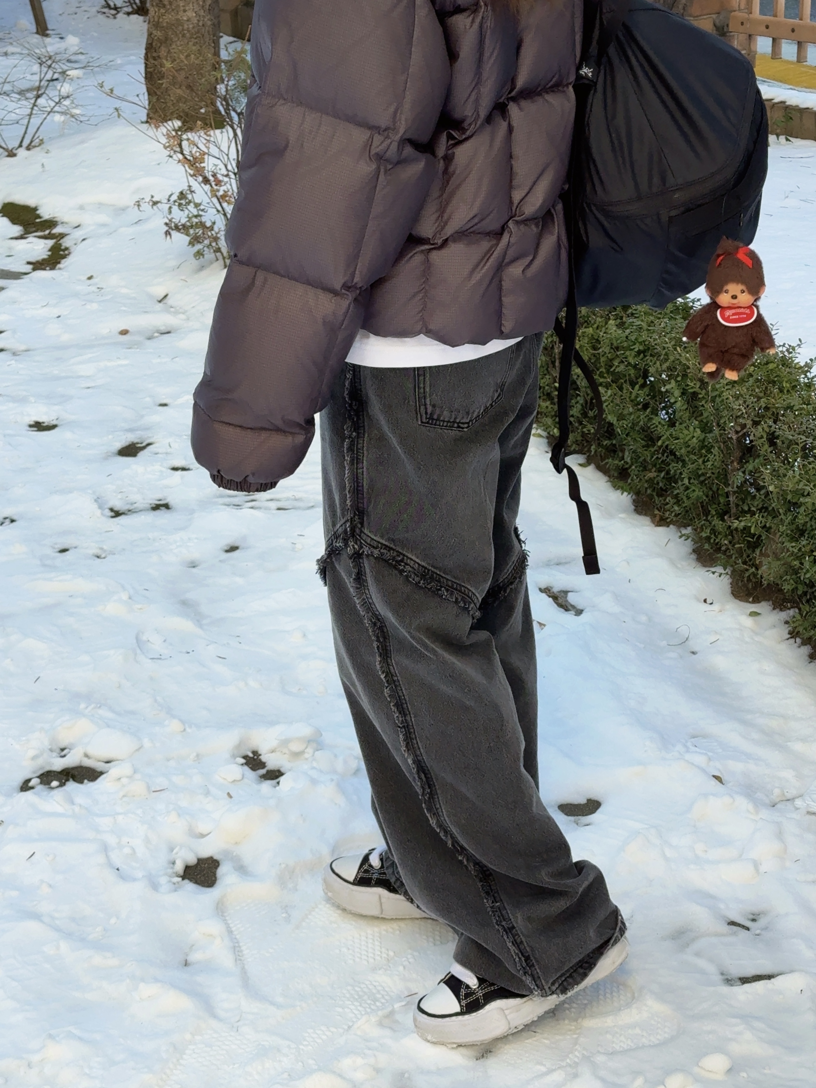 Maison Mihara Yasuhiro Peterson OG Sole Canvas Low Sneakers Black, Arc'teryx Heliad 15 Backpack Black 착용 스타일 - 2