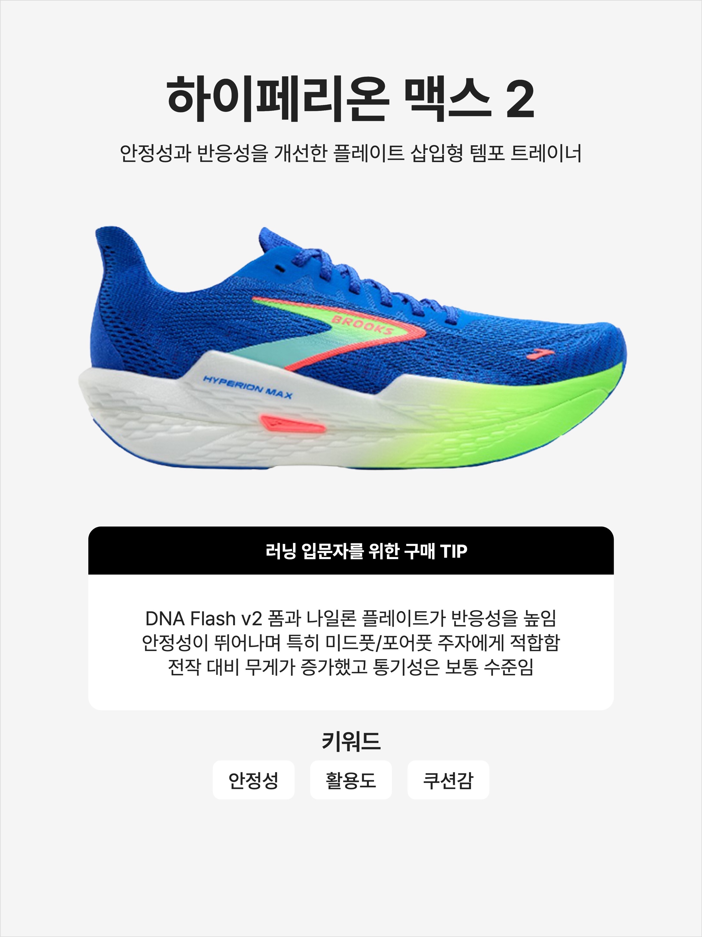 Brooks Running Hyperion Max 2 Cobalt Green Gecko - D Medium, Brooks Running Hyperion Max 2 Illusion Coral - D Medium 착용 스타일 - 1