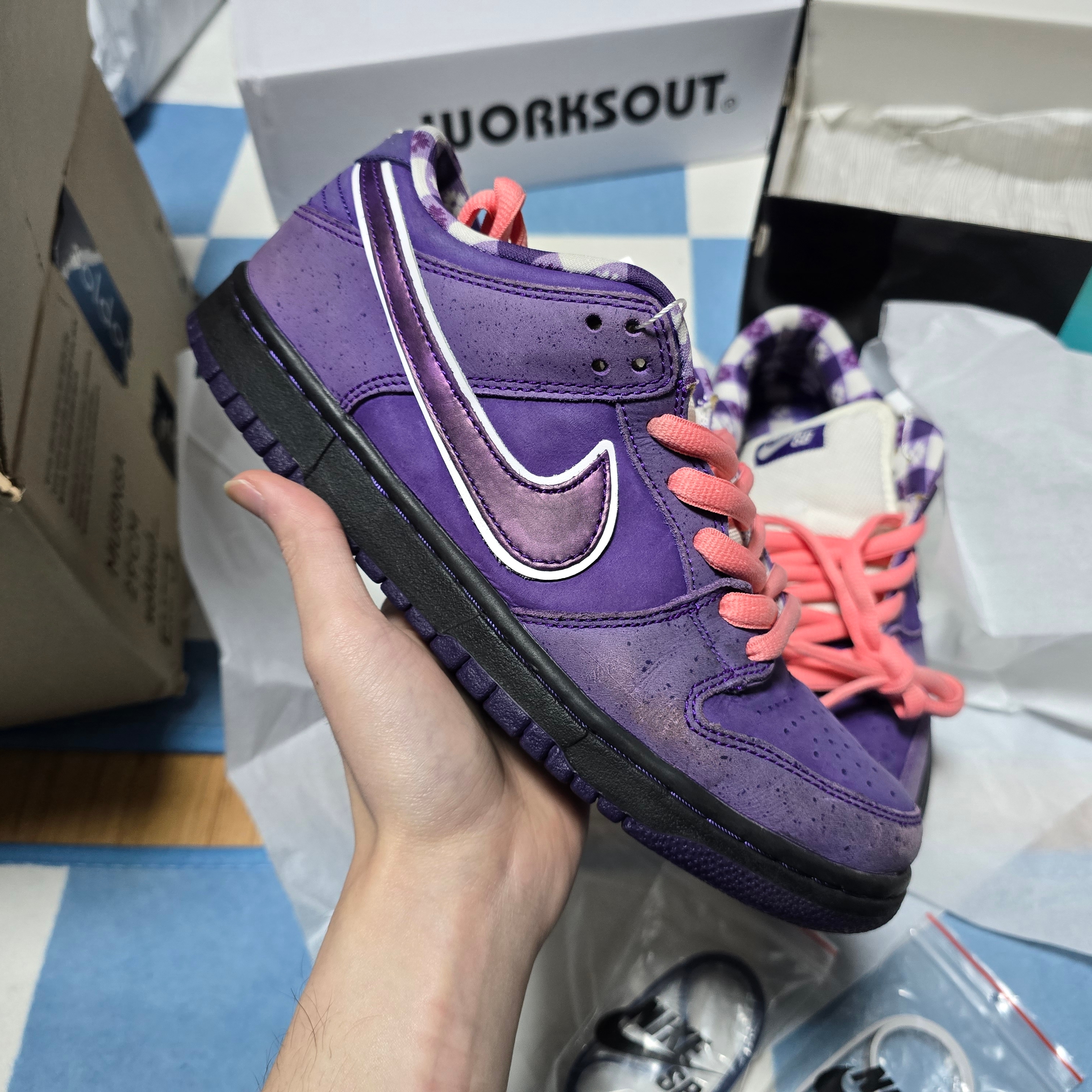 Nike x Concepts SB Dunk Low Purple Lobster (Regular Box) 착용 스타일