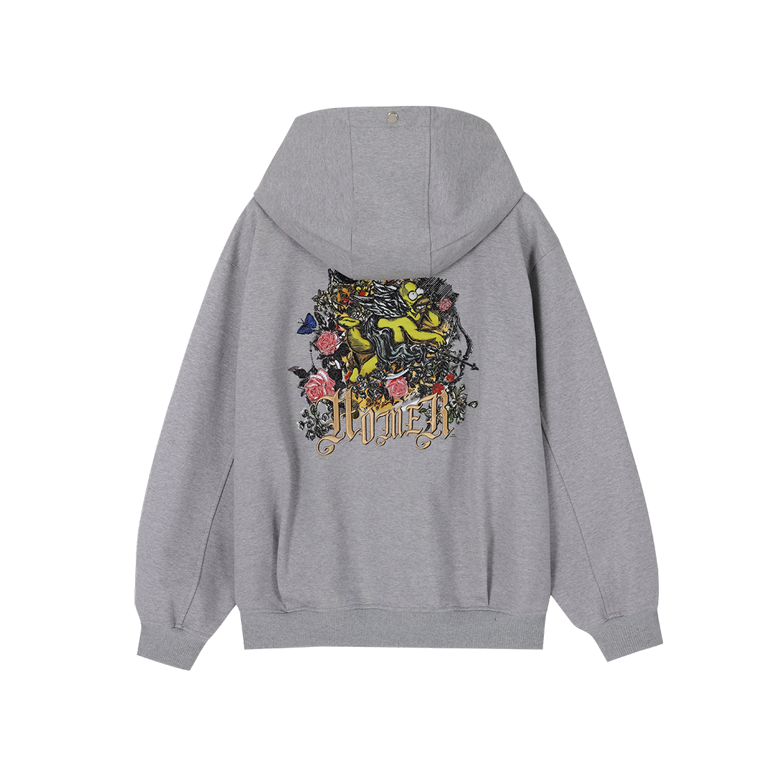 SH6TS684MG SONGZIO HOMME Angel Homer Hood Zip Up Melange Grey