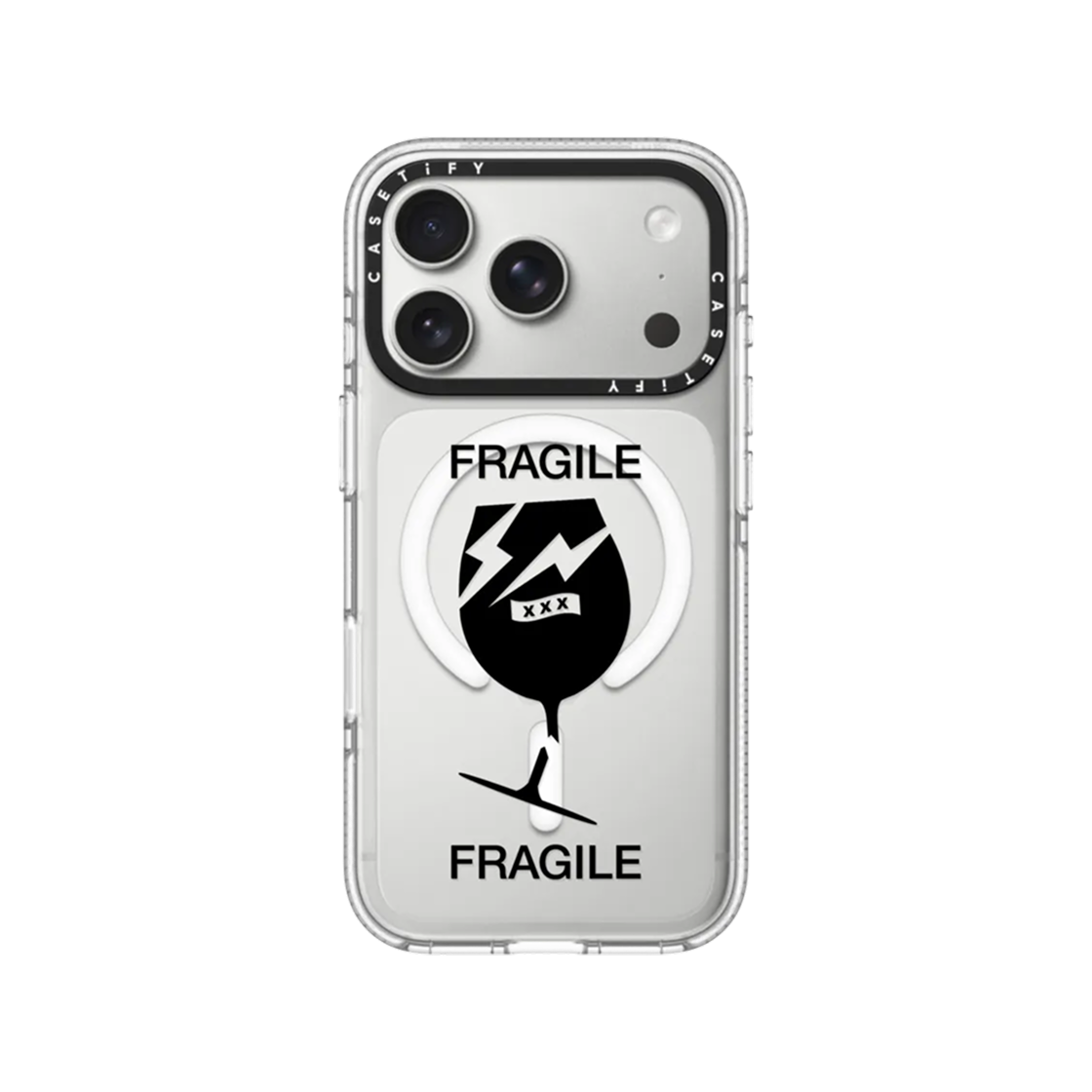 케이스티파이 x 프라그먼트 x 갓 셀렉션 XXX 프래질 글래스 임팩트 클리어 케이스(Casetify x Fragment x God Selection XXX iPhone Fragile Glass Impact Clear Case) - 2