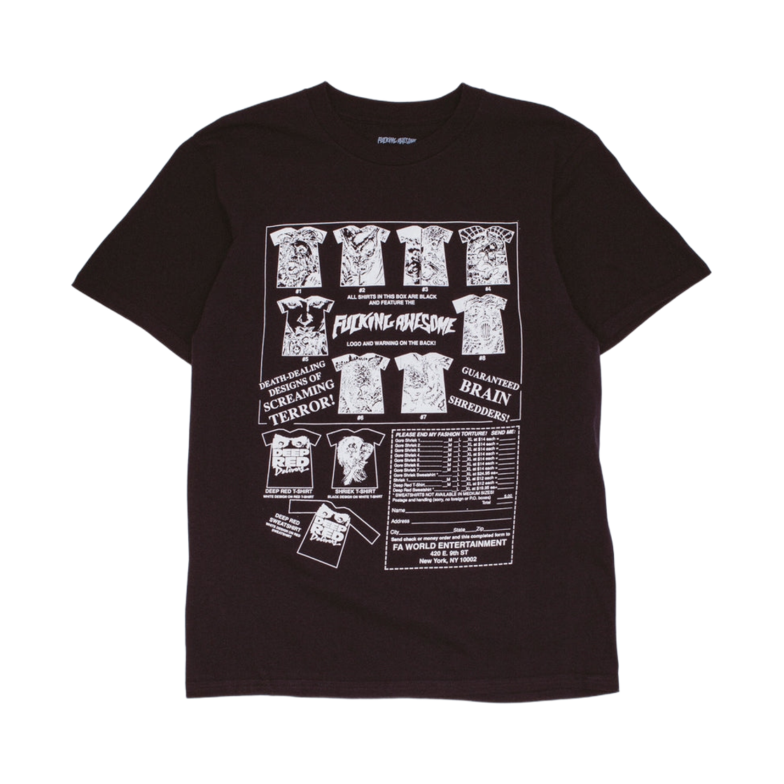 퍼킹 어썸 고어 슈리크 티셔츠 블랙(Fucking Awesome Gore Shriek T-Shirt Black)