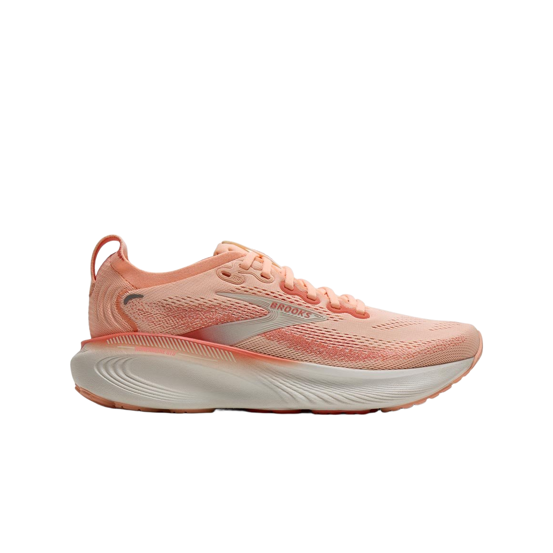(W) 브룩스 러닝 아드레날린 GTS 25 피치 - B 미디움((W) Brooks Running Adrenaline GTS 25 Peach - B Medium)