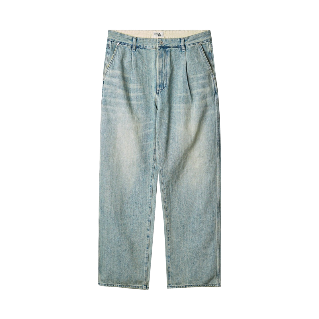 러프 사이드 드레이프 데님 팬츠 블리치(Rough Side Drape Denim Pants Bleach)