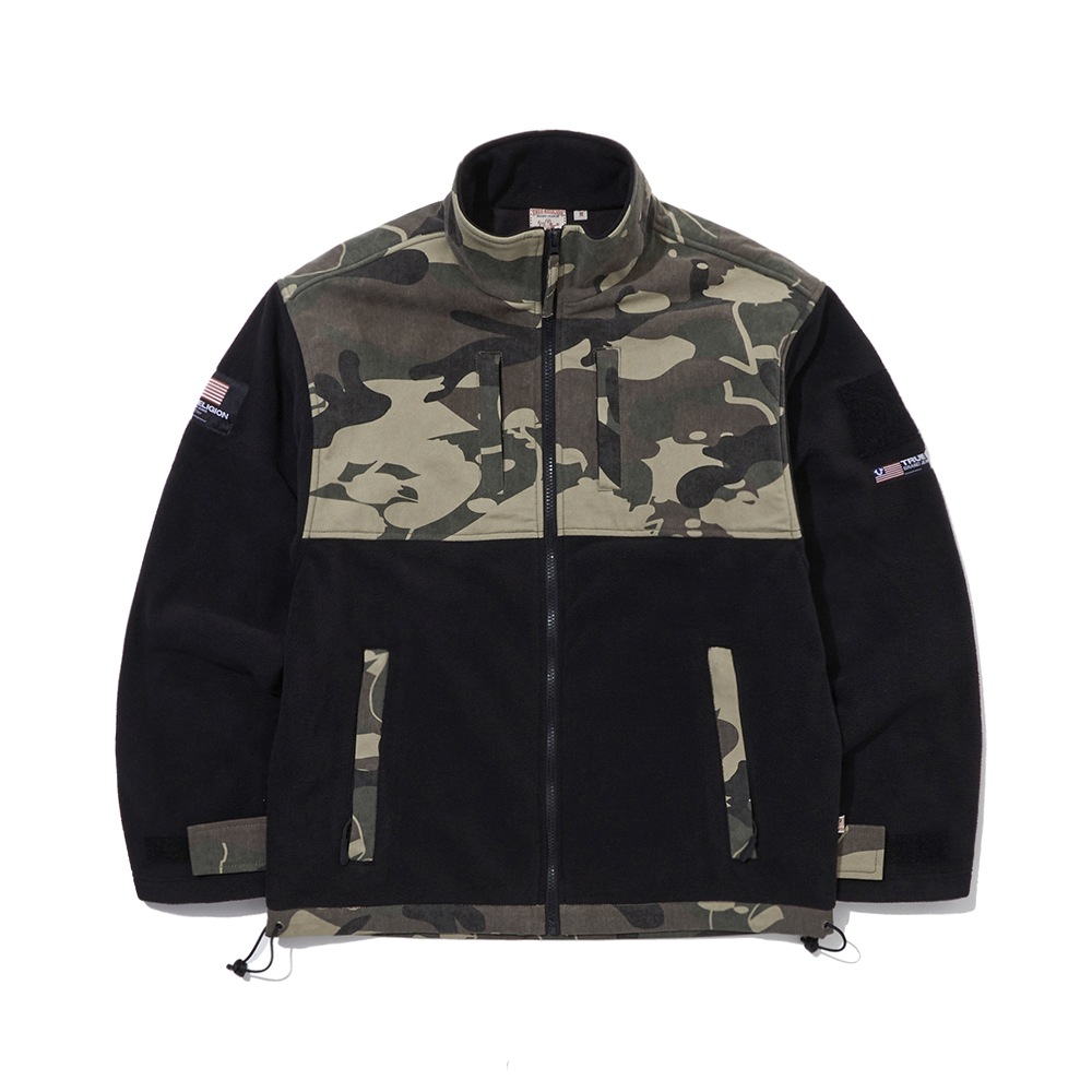 TRA3JKU502CAM True Religion SOF Block Fleece Jacket_Camo