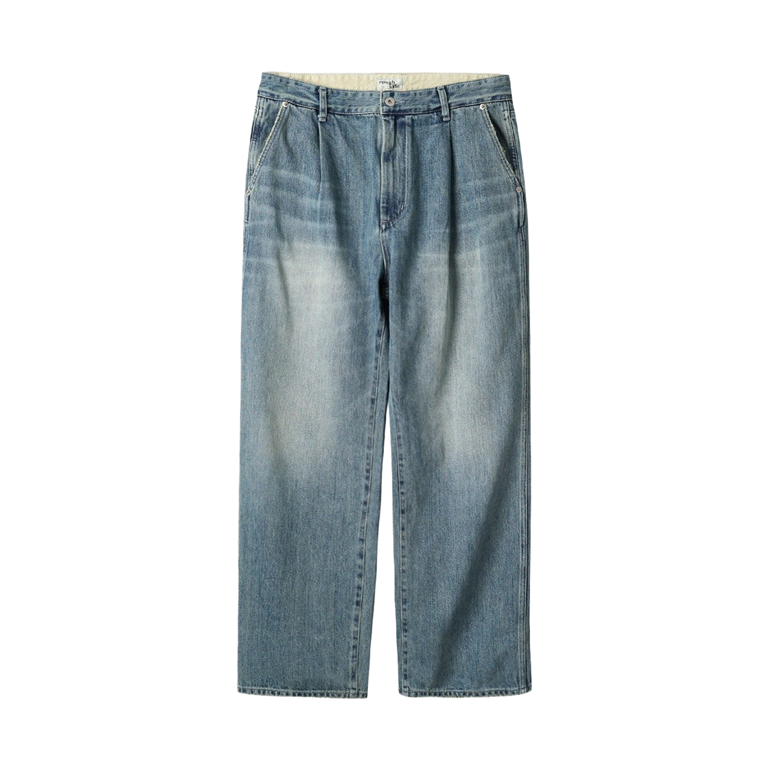 러프 사이드 드레이프 데님 팬츠 라이트 블루(Rough Side Drape Denim Pants Light Blue)