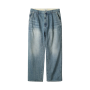 Rough Side Drape Denim Pants Light Blue