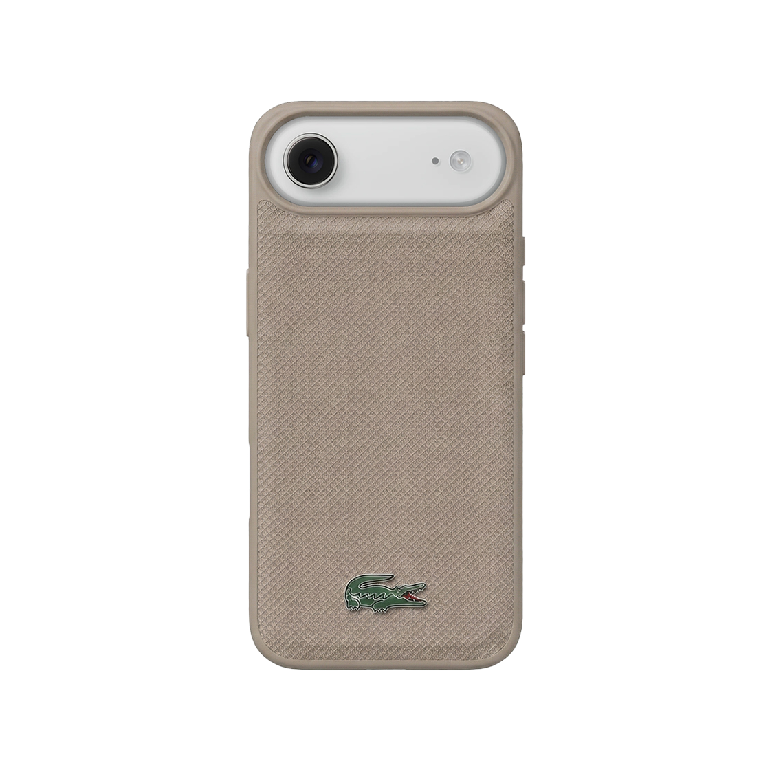 LCHMP17MPLAT LACOSTE HARD ICONIC PETIT PIQUE PU LACQUER LOGO MAGSAFE CASE iPhone 17 Air BEIGE