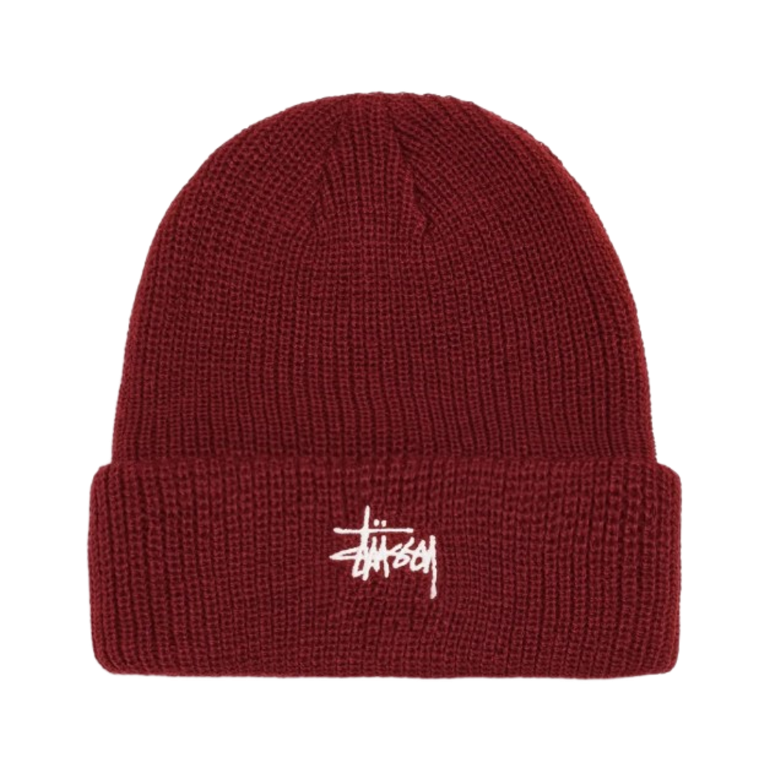 1321019 Stussy Basic Cuff Beanie Dark Red
