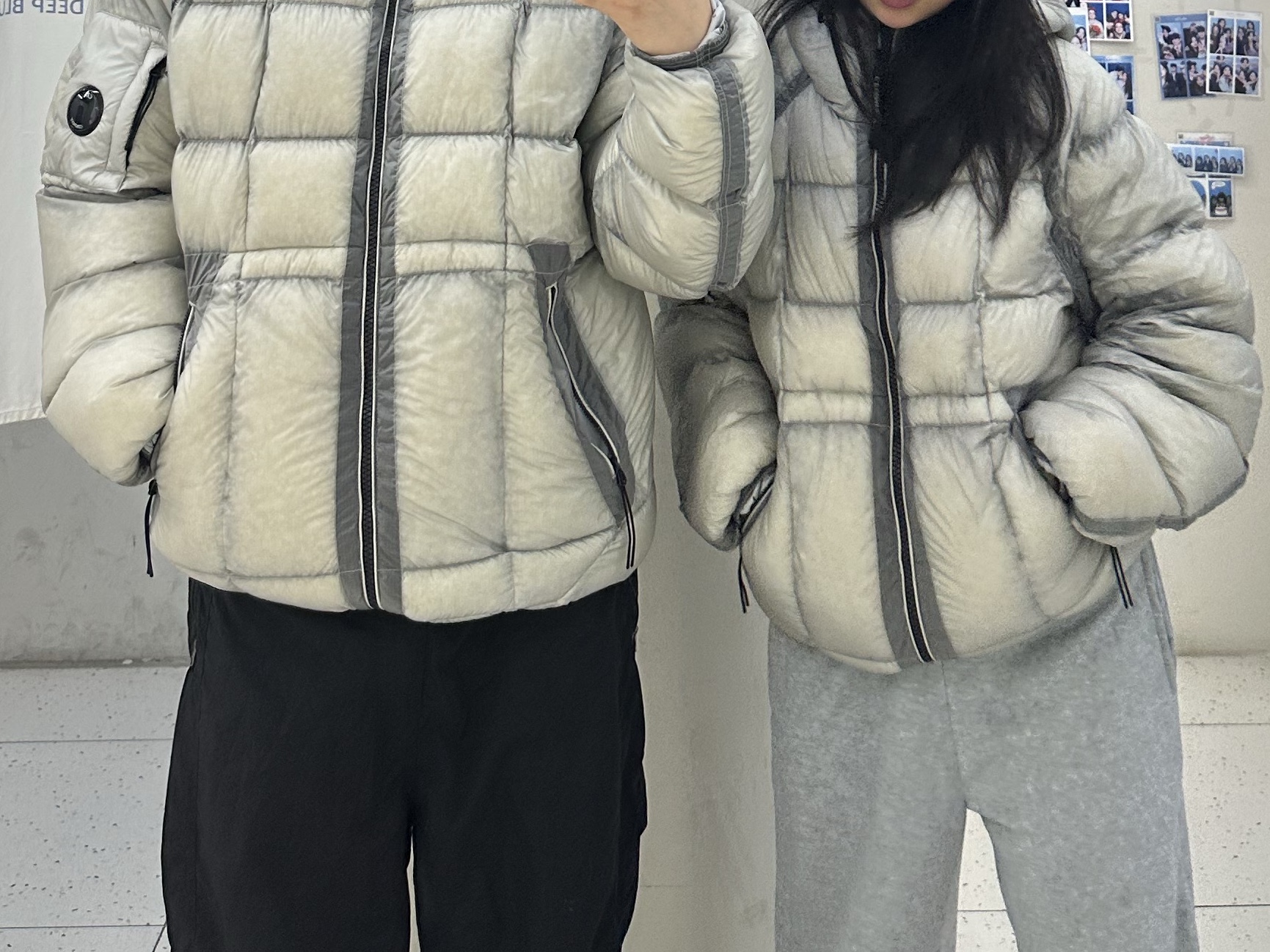 C.P. Company Korea Exclusive D.D. Shell Hooded Down Jacket Lunar Rock - 25FW 착용 스타일 - 1