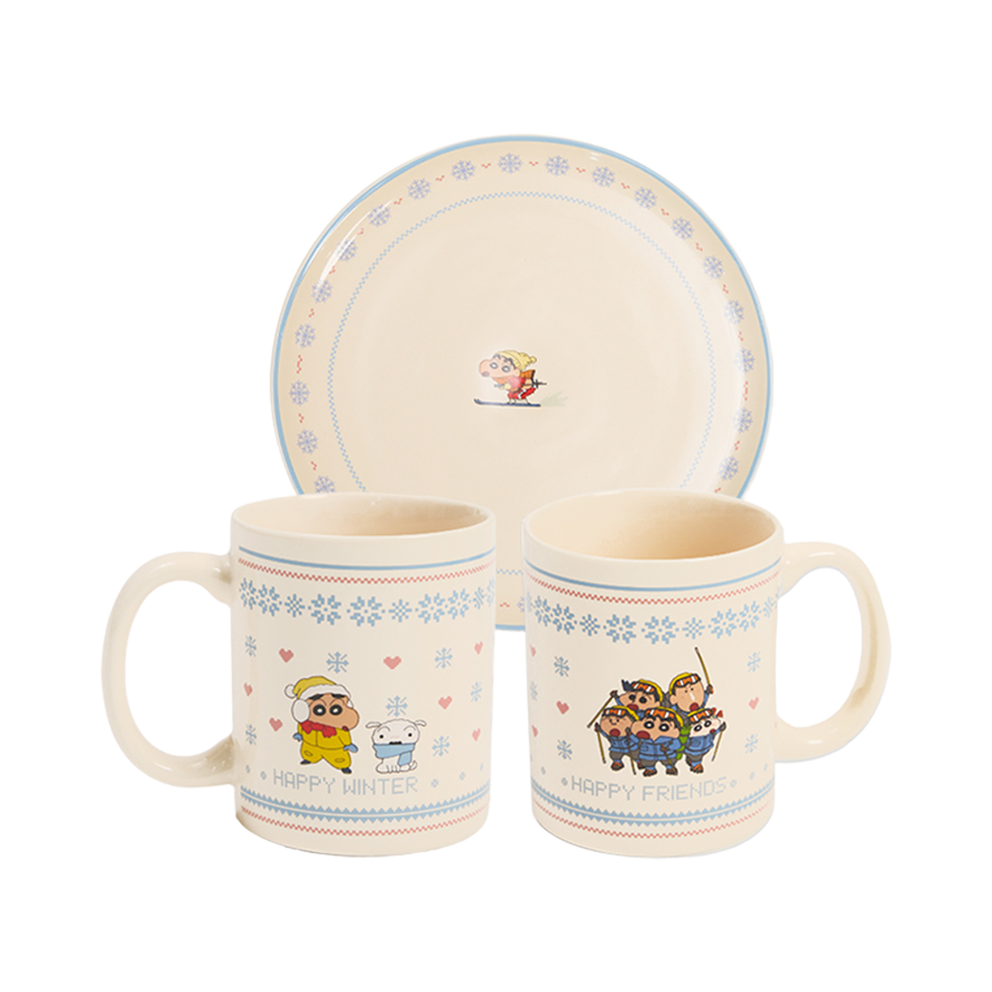[KREAM 단독] 댄꼼마 x 짱구 떡잎마을 방범대의 겨울 스웨터 컵&접시세트 아이보리([KREAM 단독] DANCOMMA x Crayon Shin Chan Neighborhood Security Squad Winter Sweater Cup & Plate Set Ivory)
