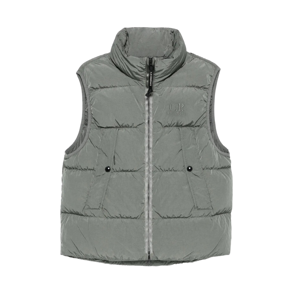 19CMVE149A005904G921 C.P. Company Logo Embroidered Vest Gunmetal Grey - 25FW