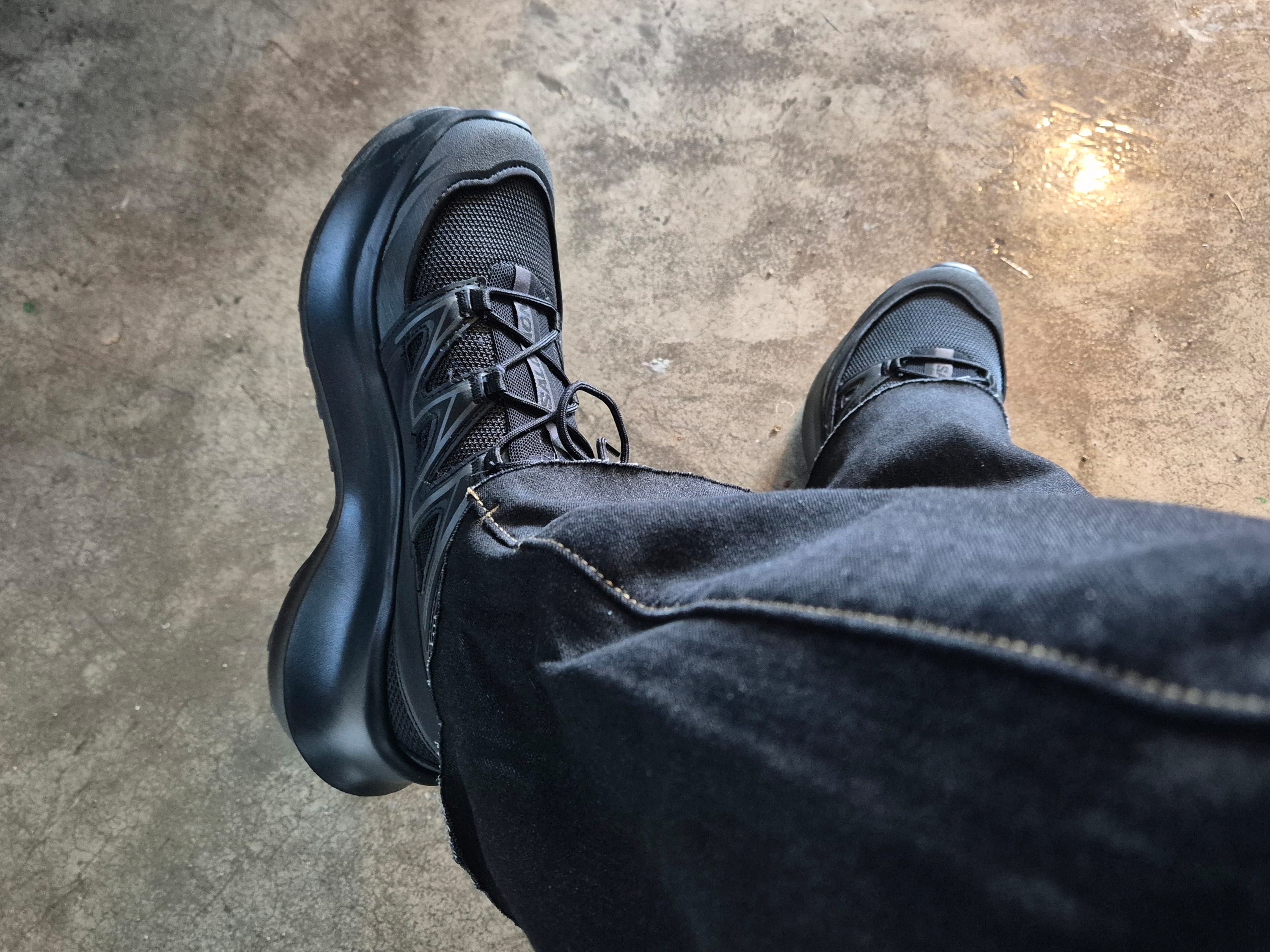 Salomon x Comme des Garcons XT-6 Expanse Platform Black 착용 스타일