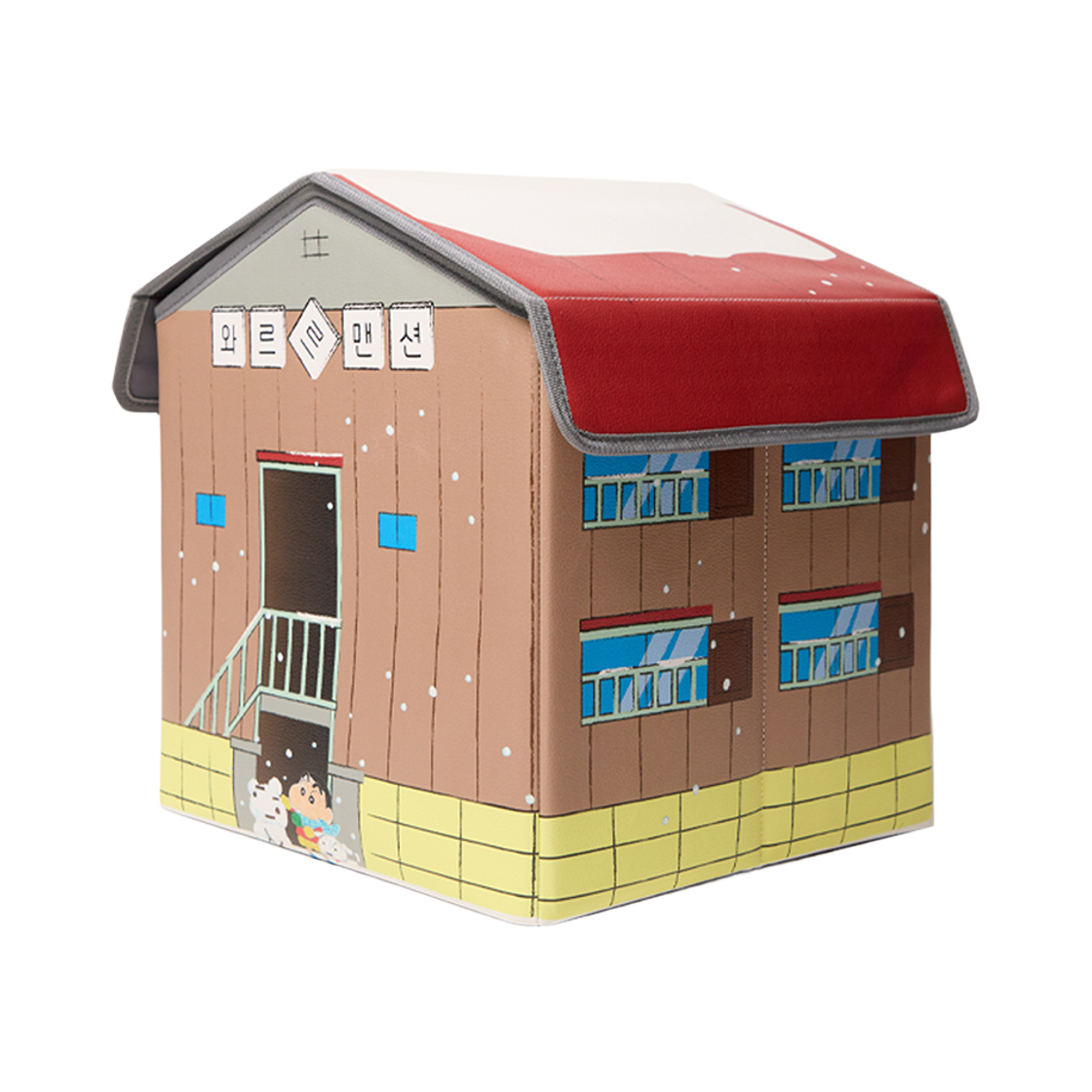 댄꼼마 x 짱구 눈 내리는 와르르맨션 수납함(DANCOMMA x Crayon Shin Chan Snowy Mansion Storage Box)