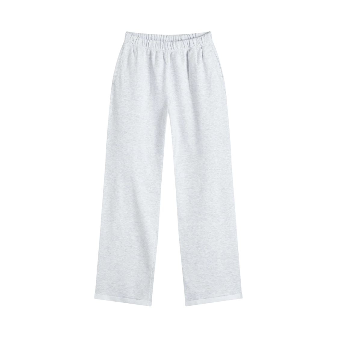 BO-STR-4003 (W) Skims Cotton Fleece Straight Leg Pants in Light Heather Grey