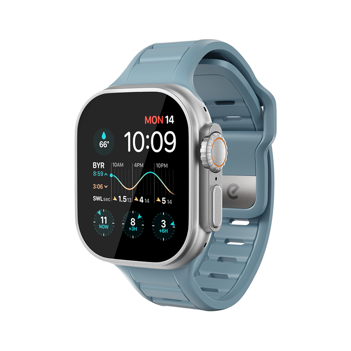 키버즈 저니 FKM 애플워치 스트랩 타이달 블루(KEYBUDZ JOURNEY FKM APPLE WATCH STRAP Tidal Blue)