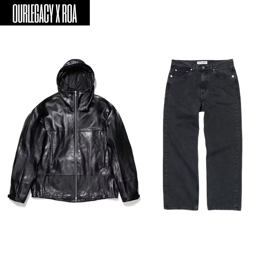 Our Legacy Formal Cut Overdyed Black Chain Twill, Roa Hiking x Our Legacy Work Shop Andreas Boots Black 착용 스타일 - 3
