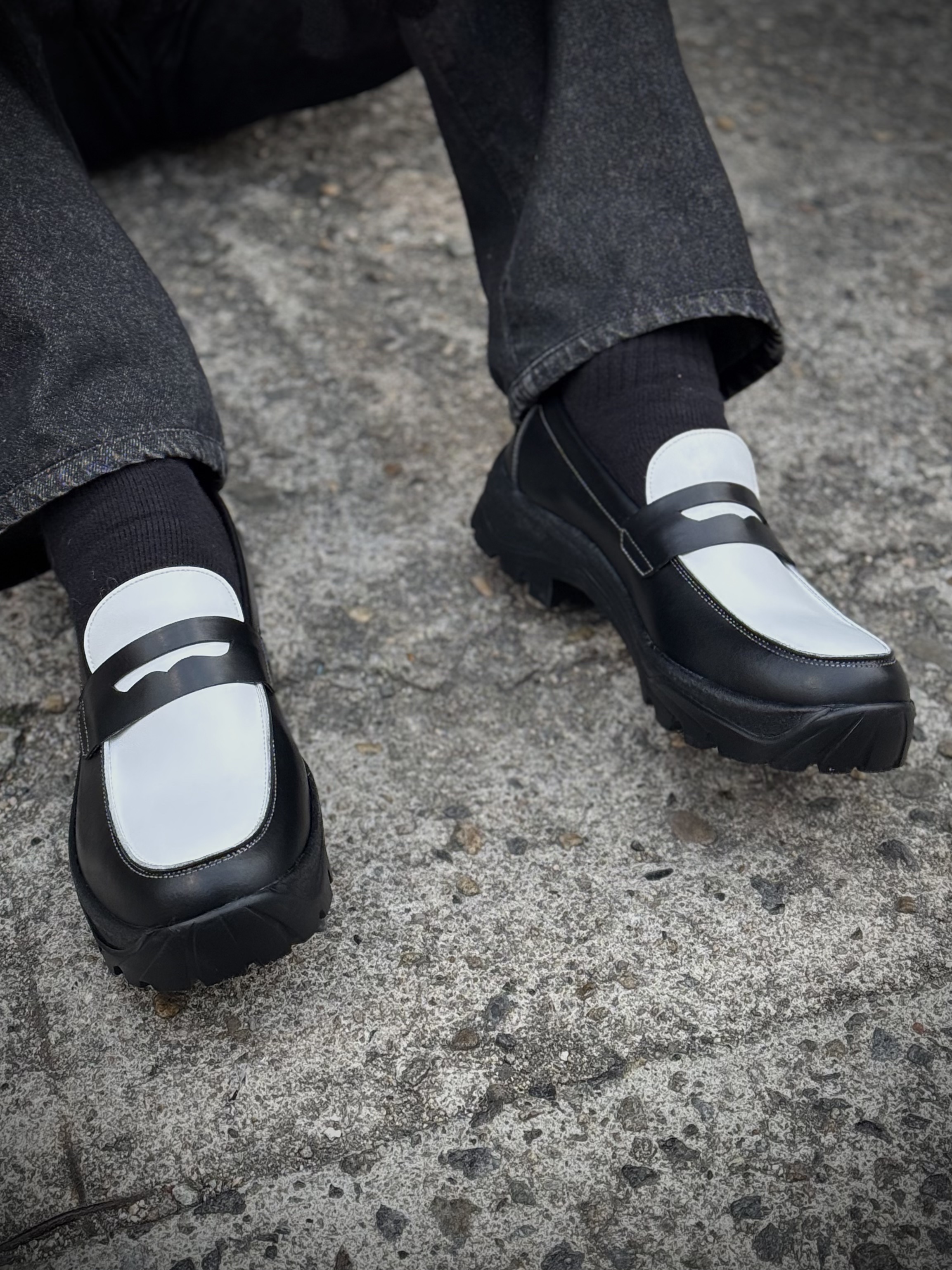 PENNY PLATE Men Loafer Trekking Vibram 착용 스타일 - 4
