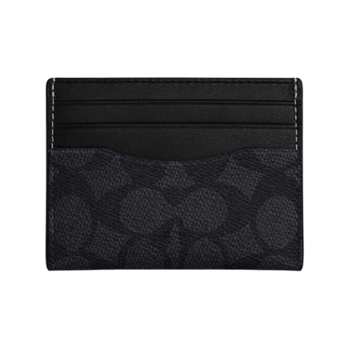 코치 시그니처 캔버스 슬림 ID 카드 케이스 차콜 블랙(Coach Slim ID Card Case in Signature Canvas Charcoal Black)