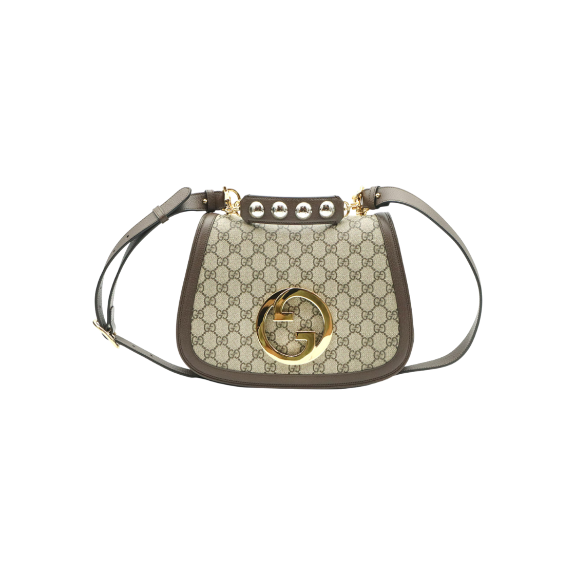 구찌 721172 GG 수프림 캔버스 브라운 레더 금장 블론디 탑핸들 투웨이(Gucci 721172 GG Supreme Canvas Brown Leather Gold-tone Blondie Top Handle 2-Way Bag)