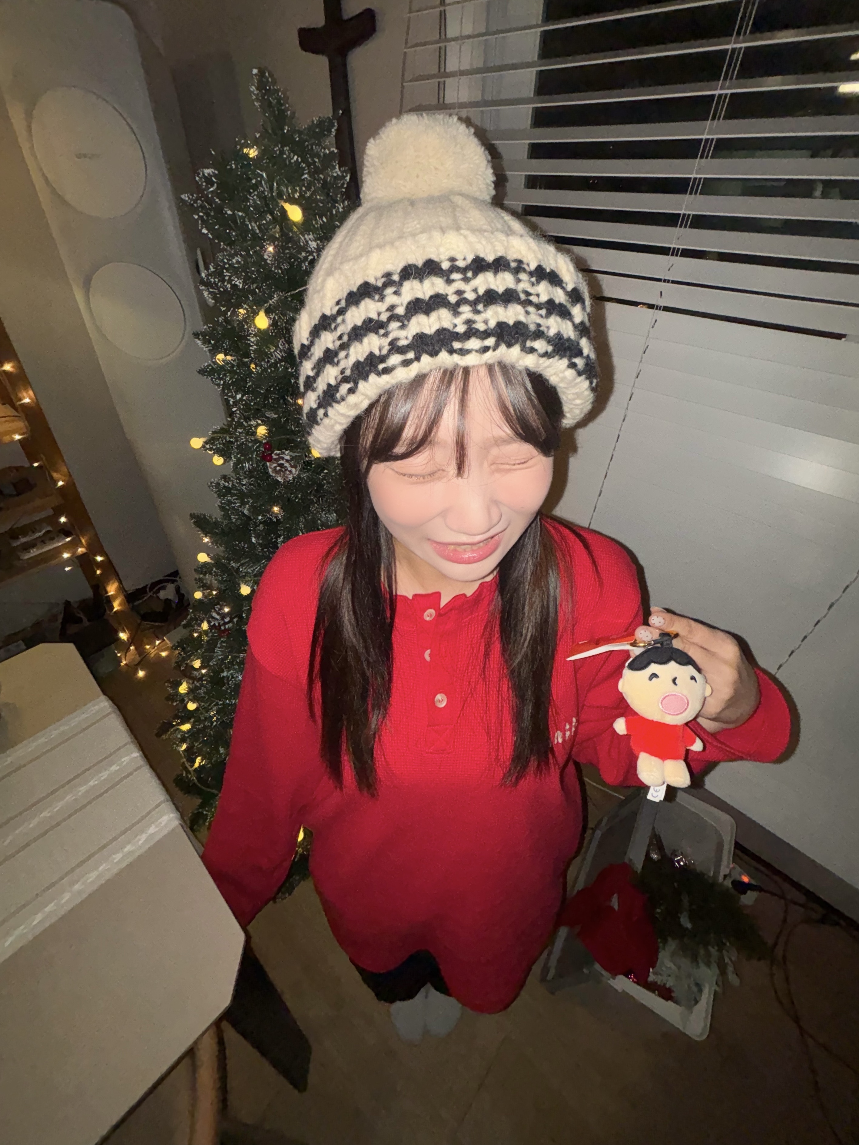 K League x Sanrio Characters Plush Keyring Minna No Tabo 착용 스타일
