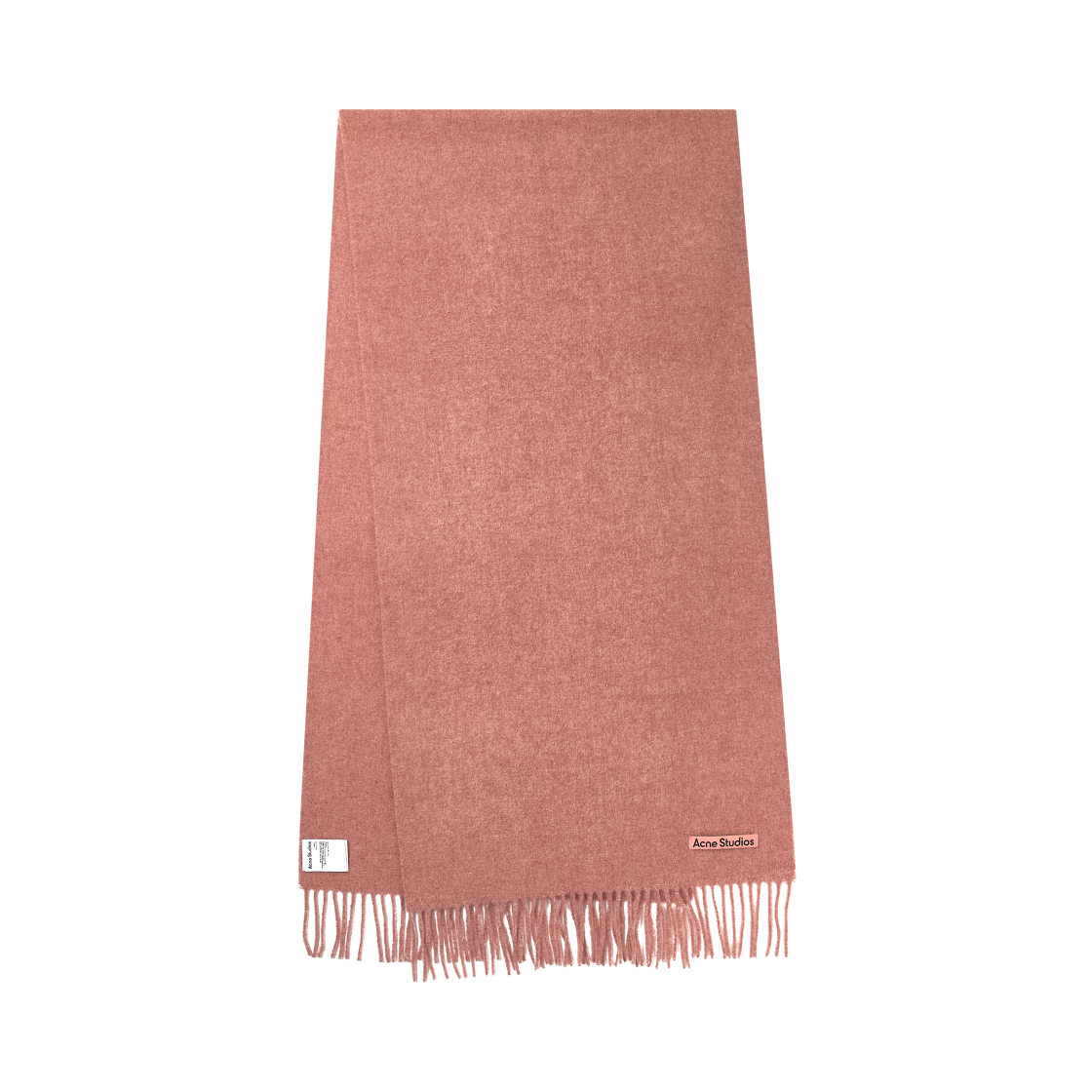 아크네 스튜디오 내로우 울 프린지 머플러 로즈 멜란지(Acne Studios Narrow Wool Fringe Muffler Rose Melange)