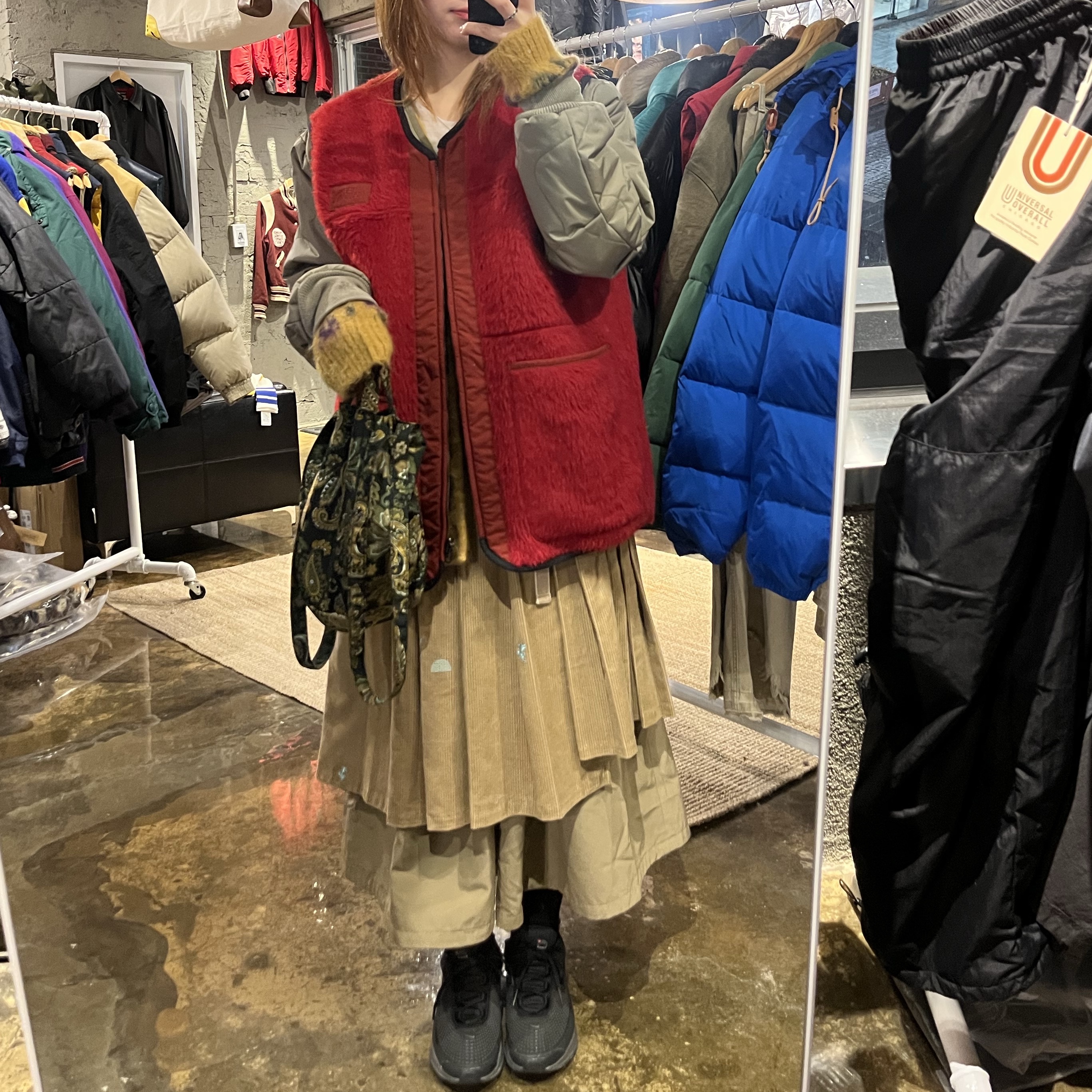 Needles Mohair Cardigan Flower, Nike Air Max Dn Black Light Crimson 착용 스타일 - 1