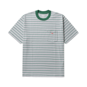 Danton Plain Short Sleeve Pocket Stripe T-Shirt Green Grey