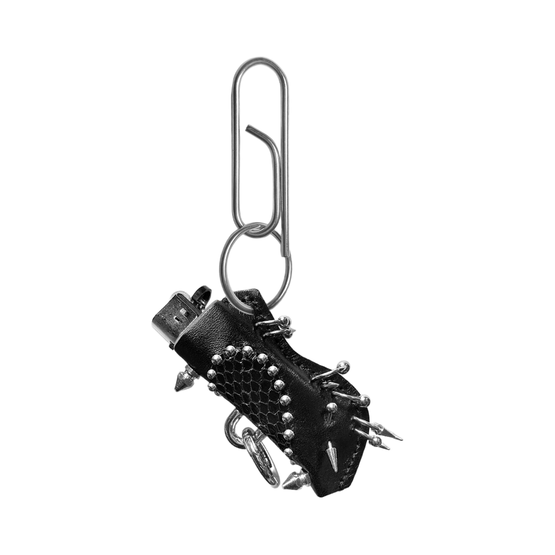 더트냅 러브 스파이크 레더 라이터 홀더 키링 블랙(DIRT NAP Love Spike Leather Lighter Holder Keyring Black)
