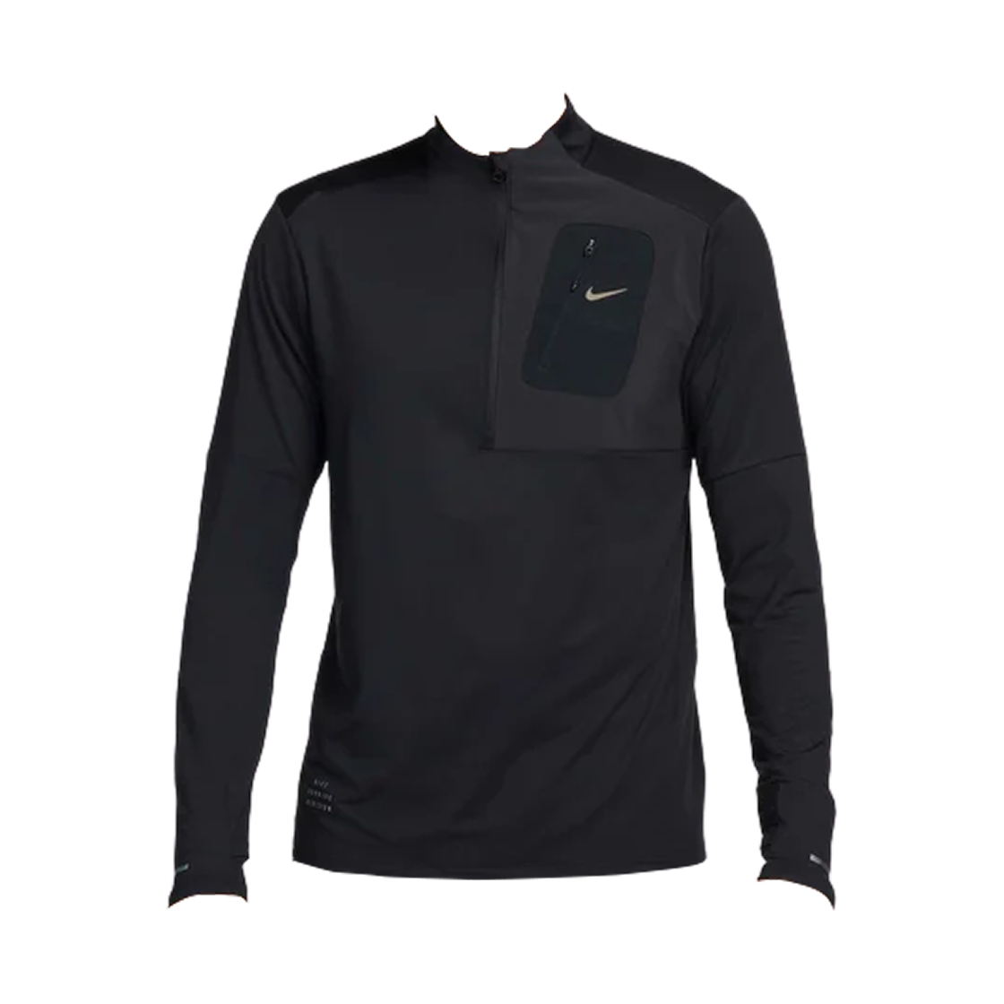 FN3388-010 Nike Running Division Dri-Fit UV Half Zip Running Top Black - Asia