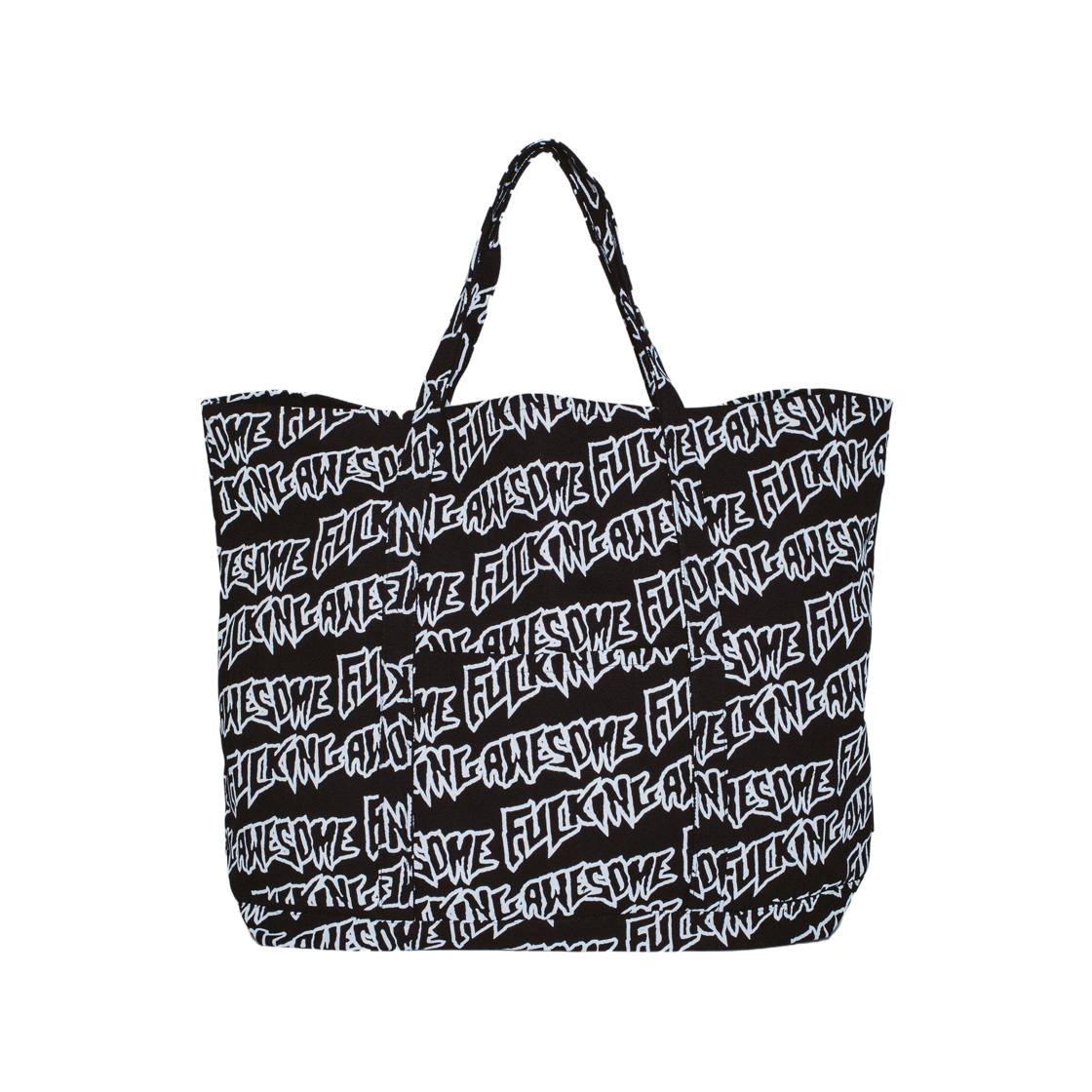 퍼킹 어썸 AOP 스탬프 로고 라지 토트백 블랙(Fucking Awesome AOP Stamp Logo Large Tote Bag Black) - 1