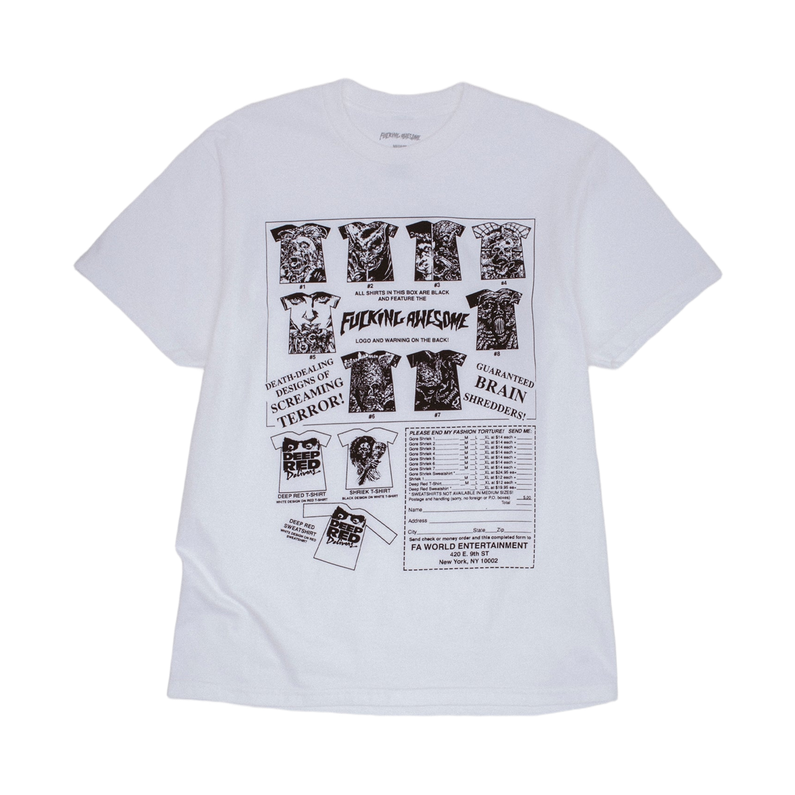 퍼킹 어썸 고어 슈리크 티셔츠 화이트(Fucking Awesome Gore Shriek T-Shirt White)