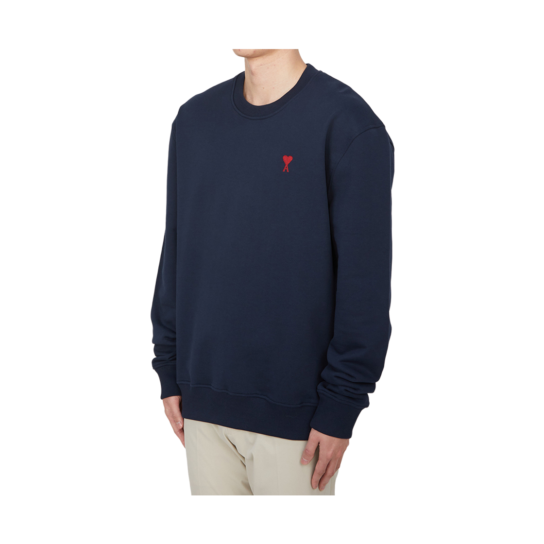 [15% 쿠폰] 아미 스몰 하트 로고 코튼 스웨트셔츠 네이비([15% 쿠폰] AMI de Coeur Cotton Sweatshirt Navy) - 3