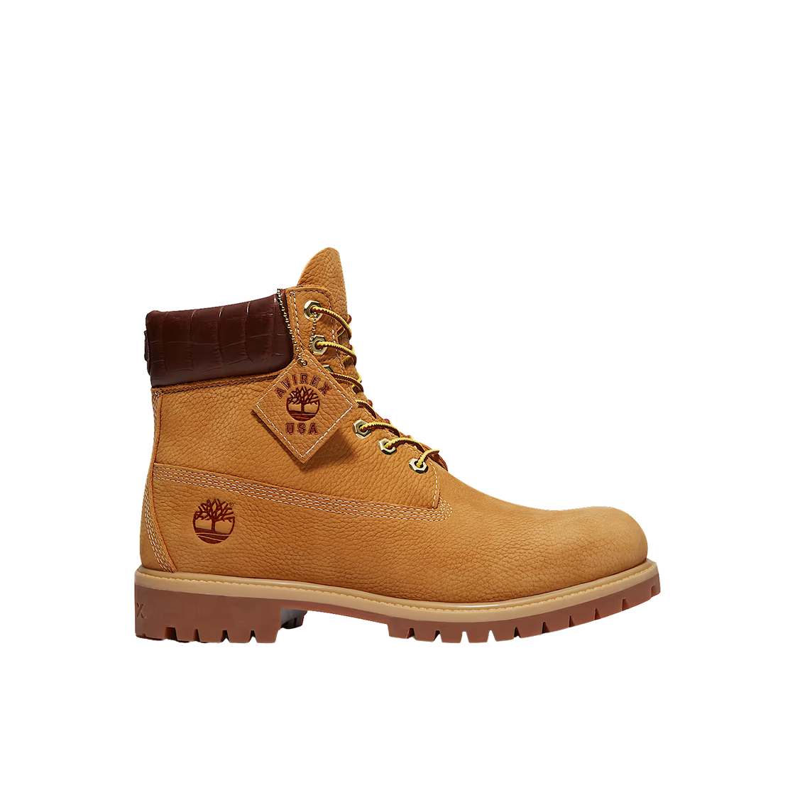 팀버랜드 x 아비렉스 프리미엄 6인치 워터프루프 부츠 위트 누벅 - 미디움(Timberland x Avirex Premium 6 Inch Waterproof Boot Wheat Nubuck - Medium)