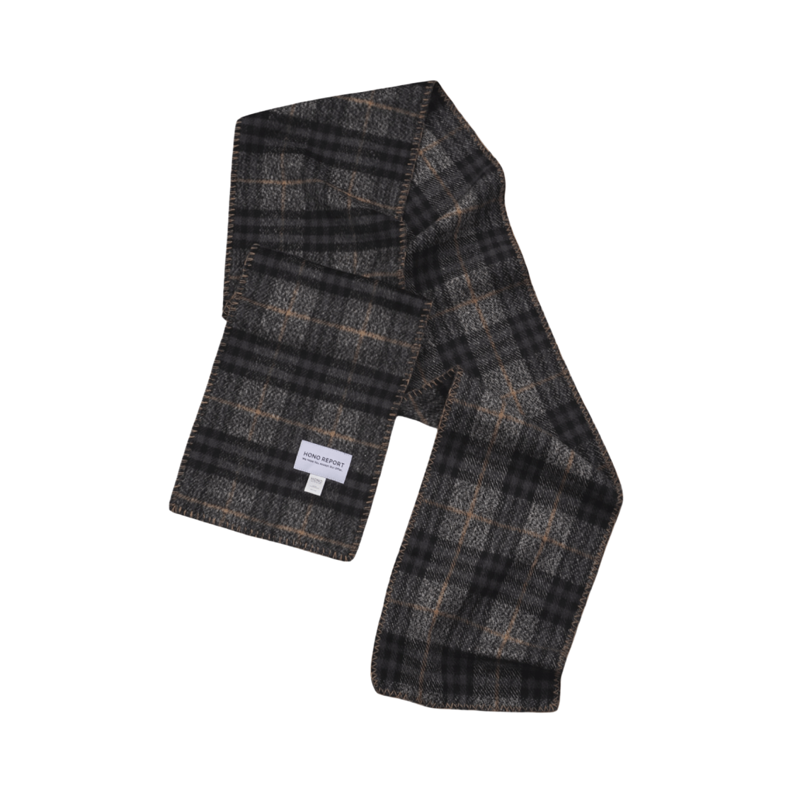 호노 리포트 블랭킷 머플러 그레이 체크(Hono Report Blanket Muffler Gray Check)