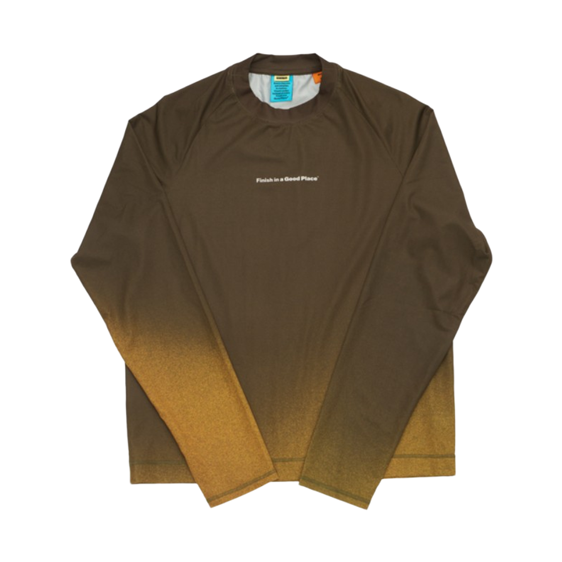 우나 그라디언트 롱슬리브 티셔츠 브라운 골든(Unna Gradient Long Sleeve T-Shirt Brown Golden)