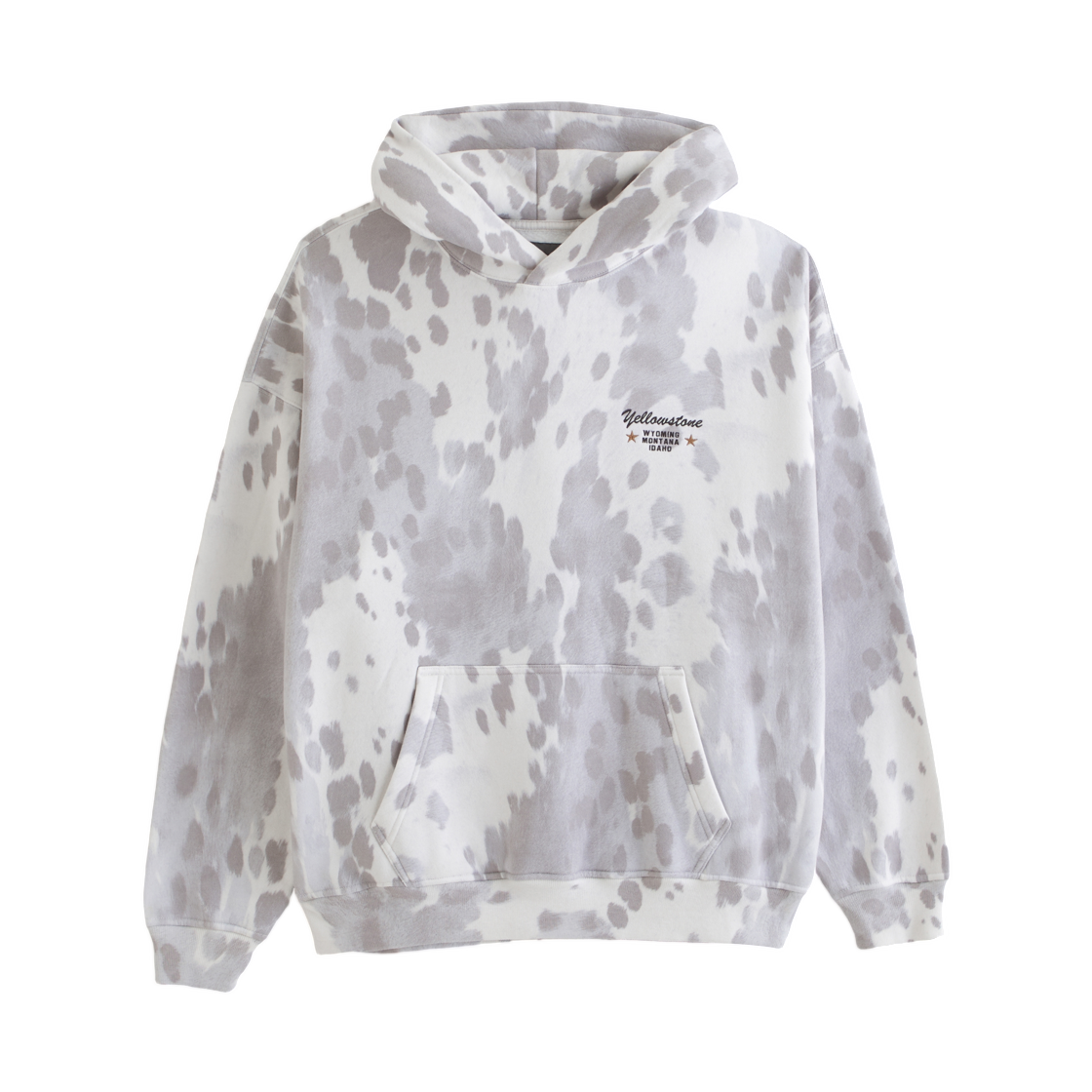 122-488-01140-108 Abercrombie & Fitch Yellowstone Graphic Popover Hoodie Cream Print