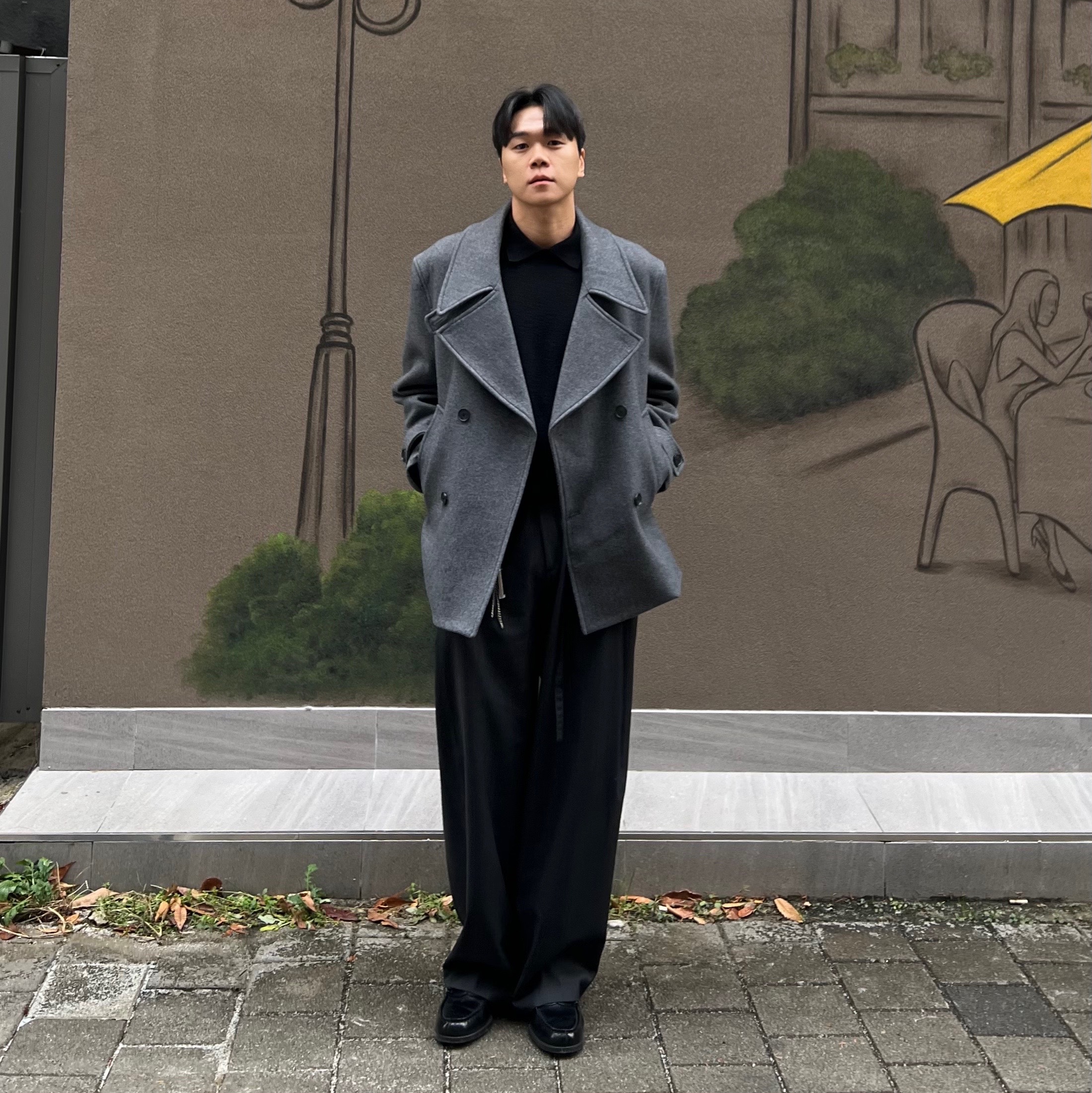 Haruta HS-906 Penny Loafer Black 착용 스타일