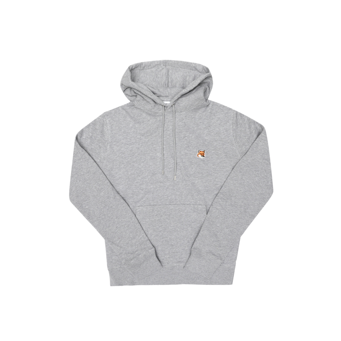 LM00702KM0001 H120 [20% 쿠폰] Maison Kitsune Fox Head Patch Regular Hoodie Light Grey Melange