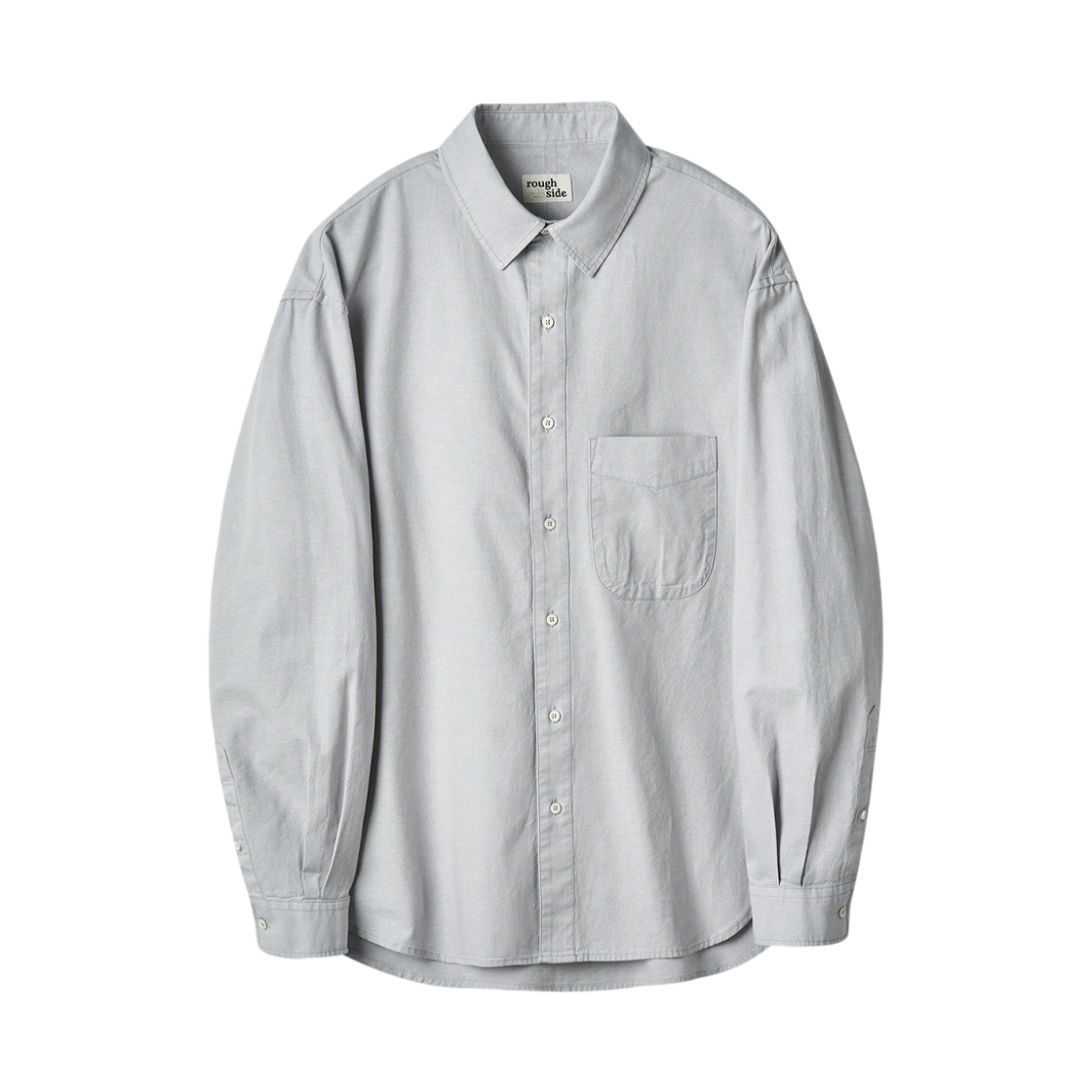 러프 사이드 셔링 셔츠 라이트 그레이(Rough Side Shirring Shirt Light Grey)