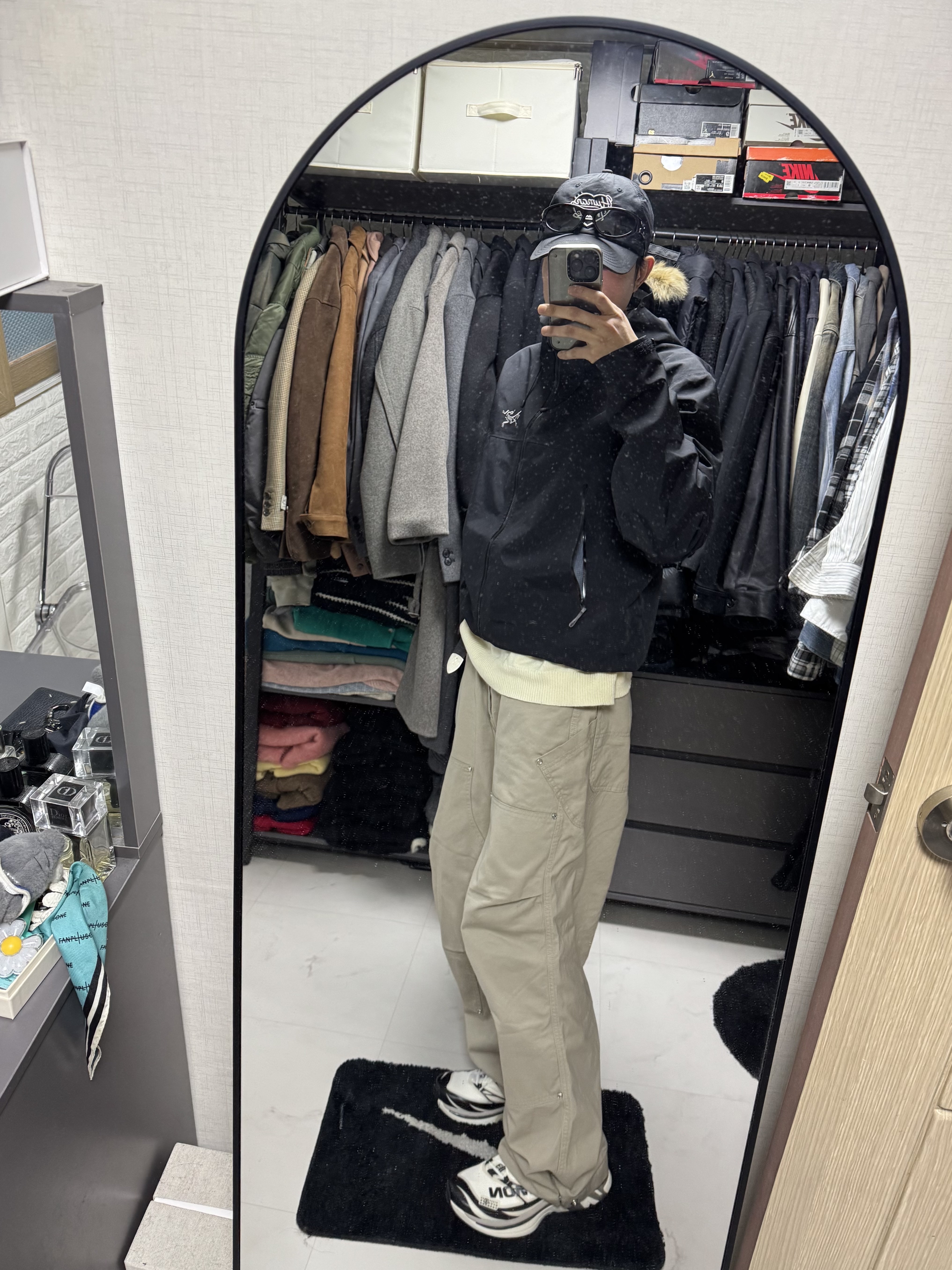 Human Made 5 Panel Nylon Cap Black, Salomon x MM6 Masion Margiela XT-MM6 Vanilla Ice Black 착용 스타일 - 2